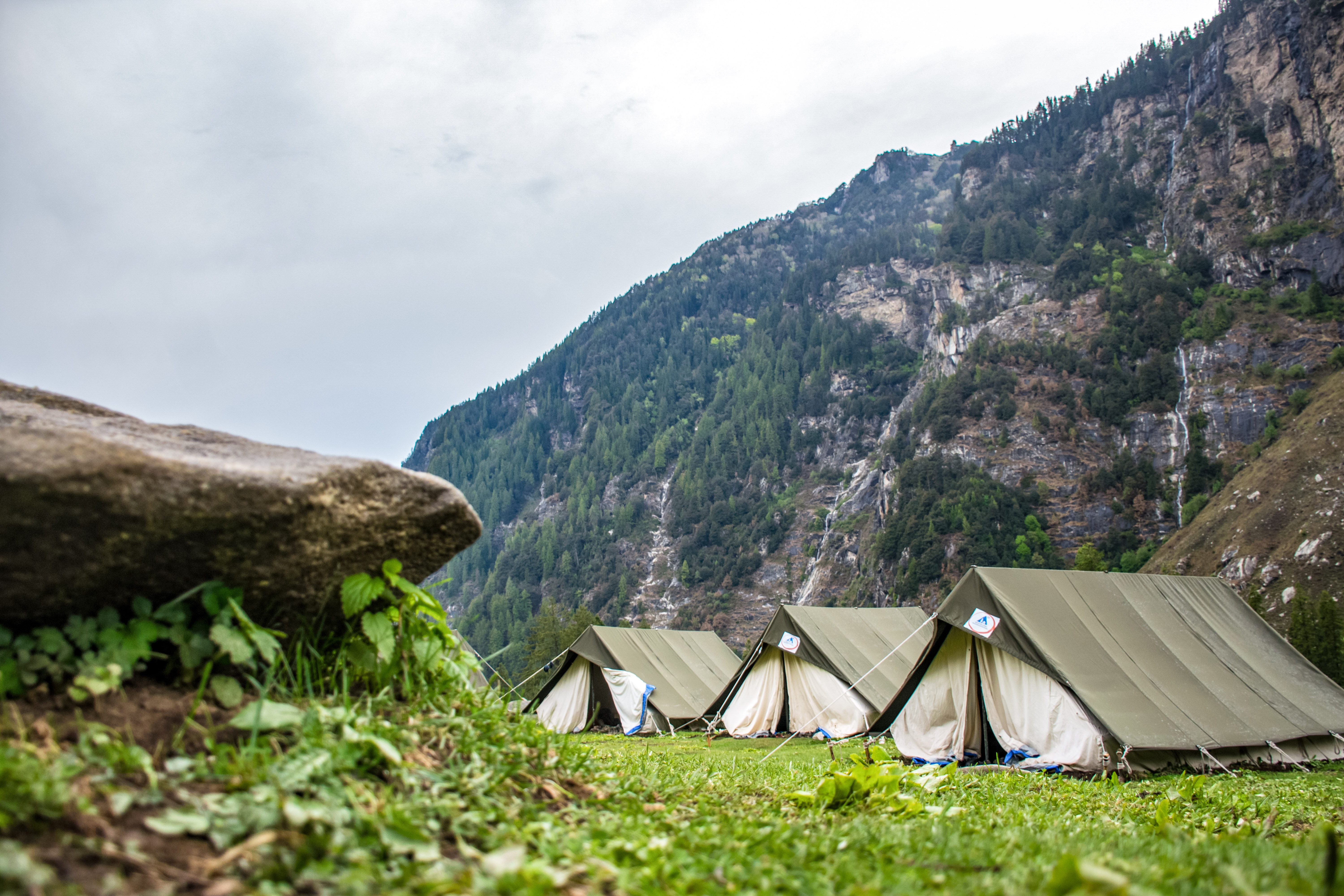 White and brown tent camps photo