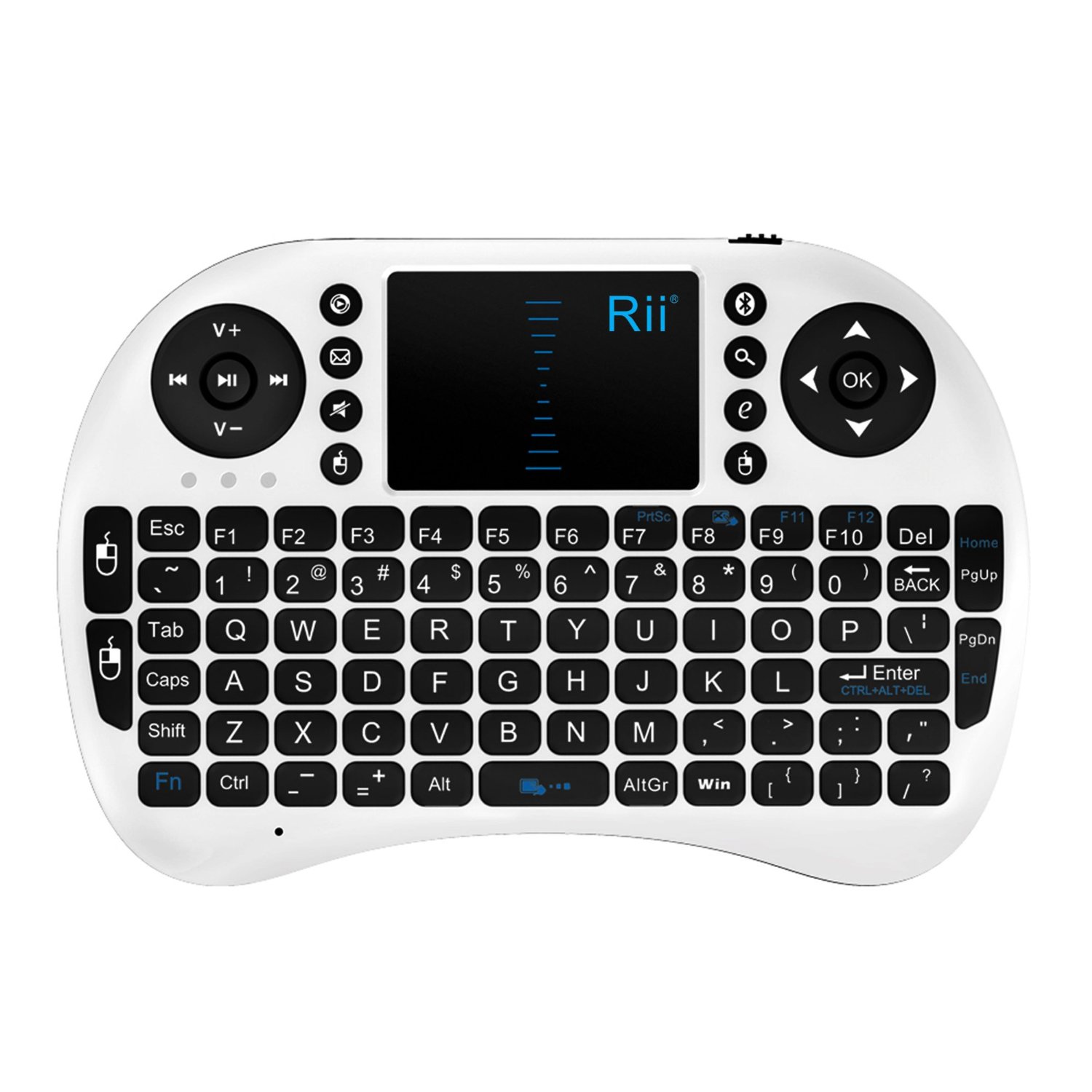 i8 Wireless Keyboard Remote Control & Touch pad – White