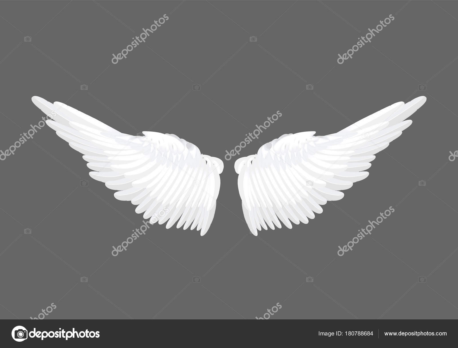 Vector realistic white angel wings — Stock Vector © IrinaBelokrylova ...