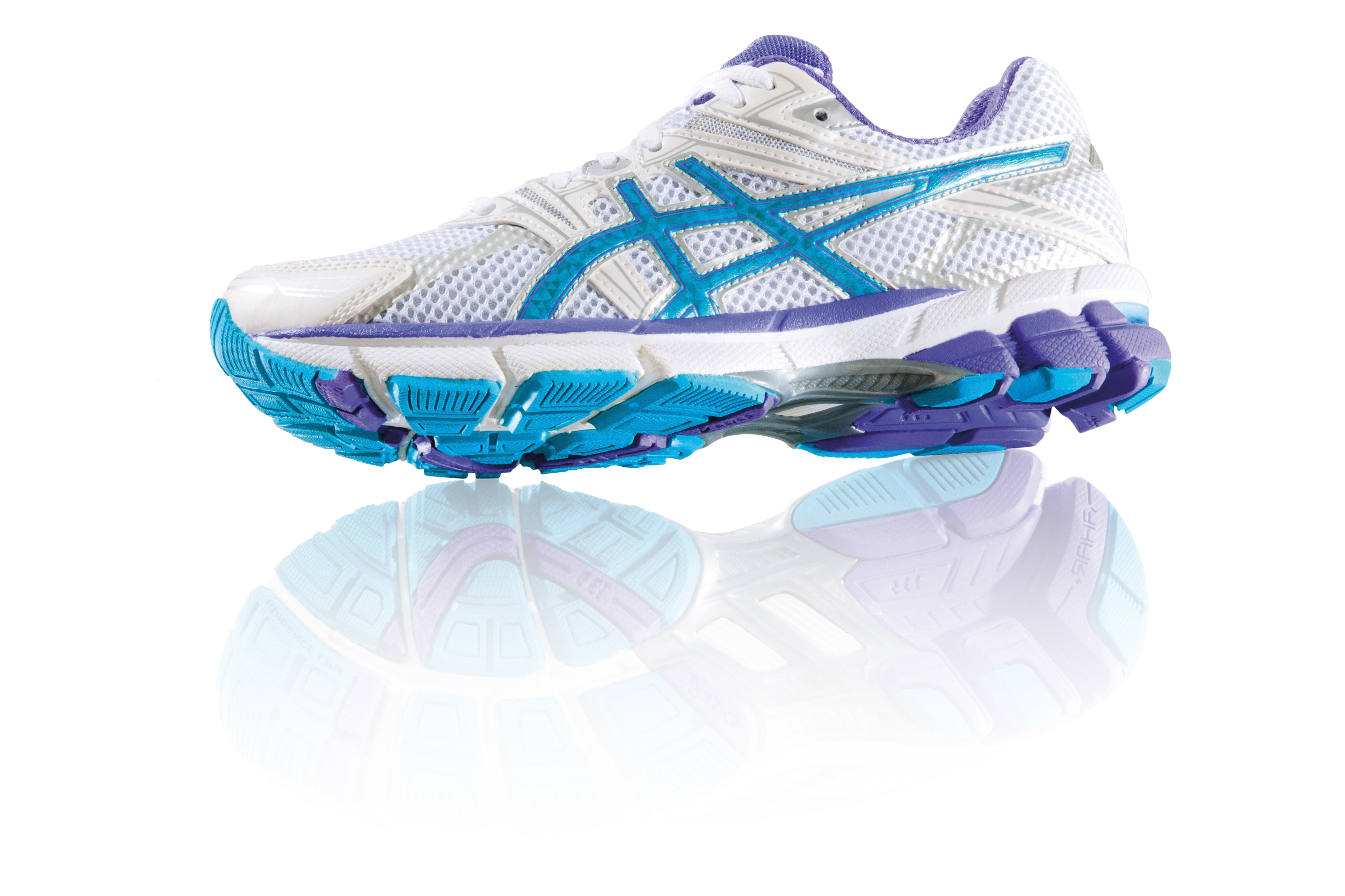 Free photo: White Blue and Purple Asics Running Shoes - Close-up ...