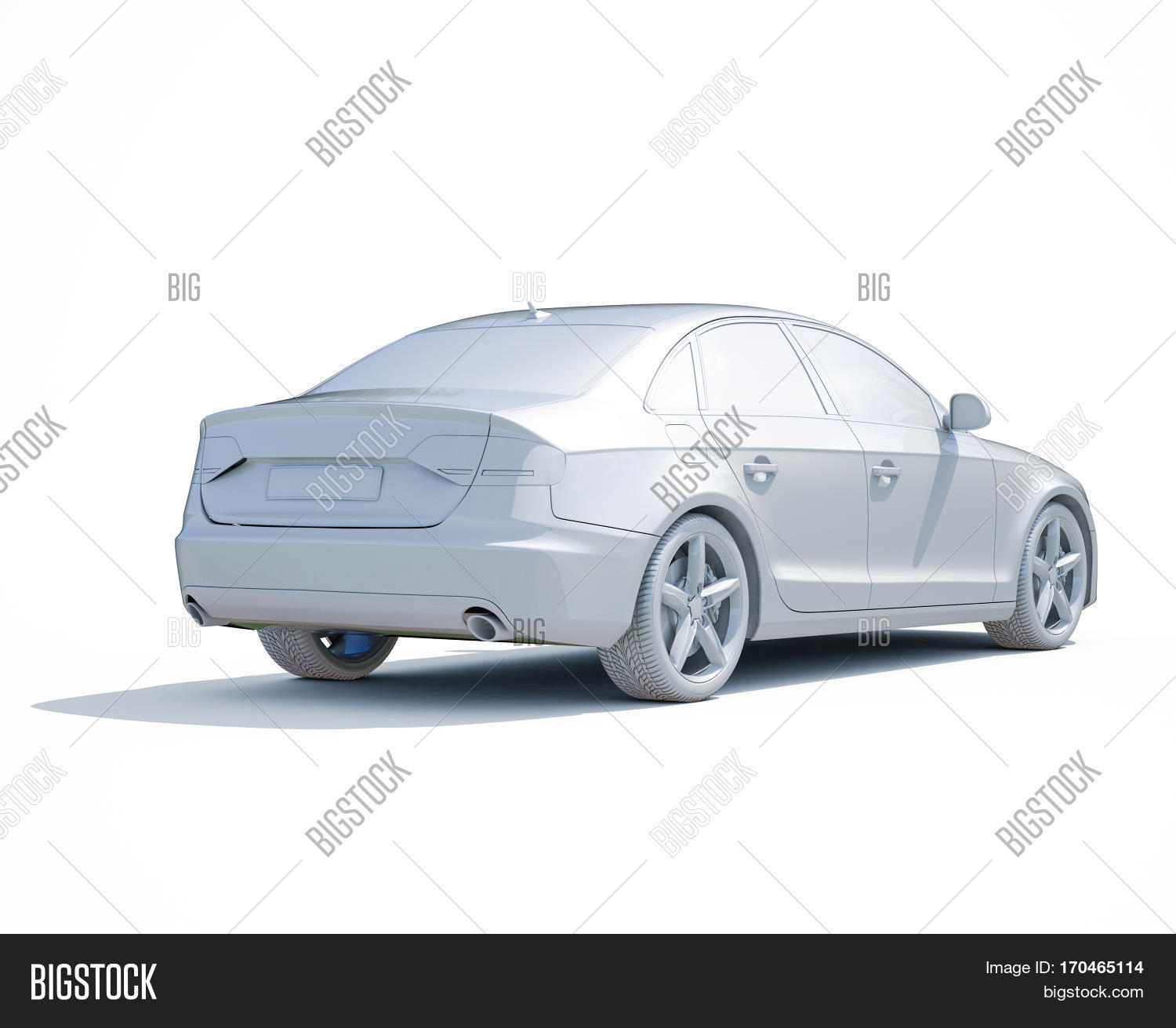 3d Render: Car White Blank Template Image & Photo | Bigstock