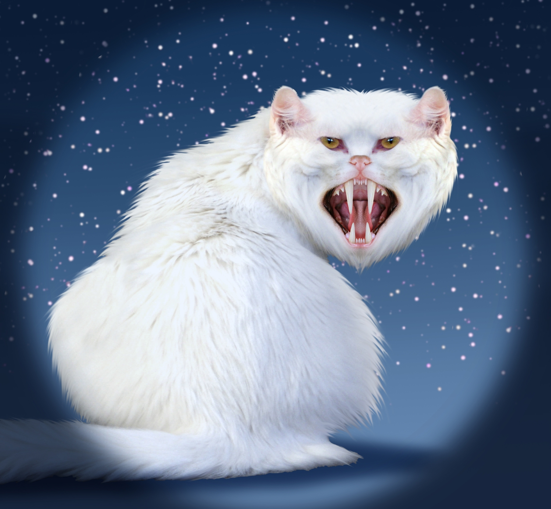 Abominable Snow Cat picture, by spaceranger for: white cat photoshop ...