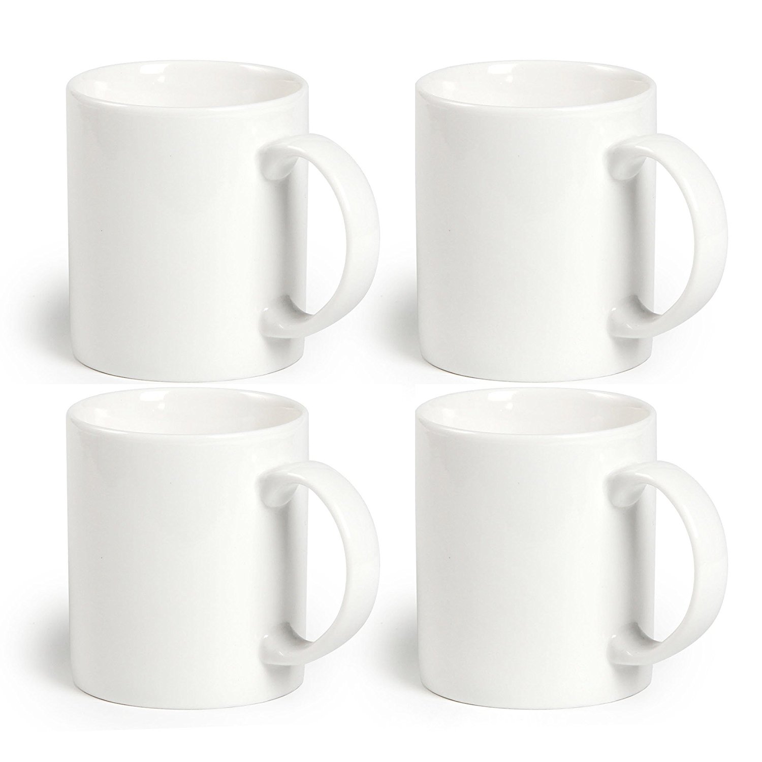 Amazon.com | Momugs 12 oz Cup (4pcs), Plain Gloss White Ceramic ...