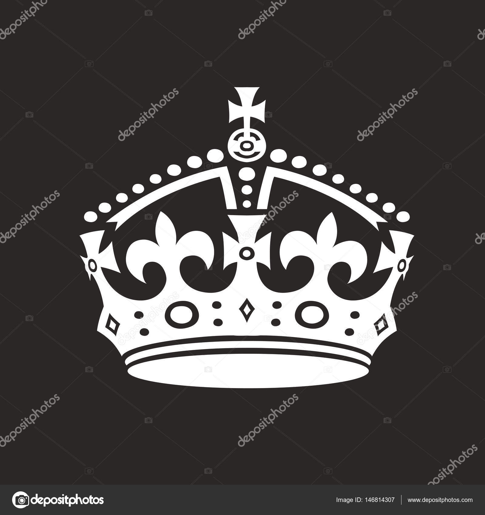 white crown on black — Stock Vector © pashabo #146814307