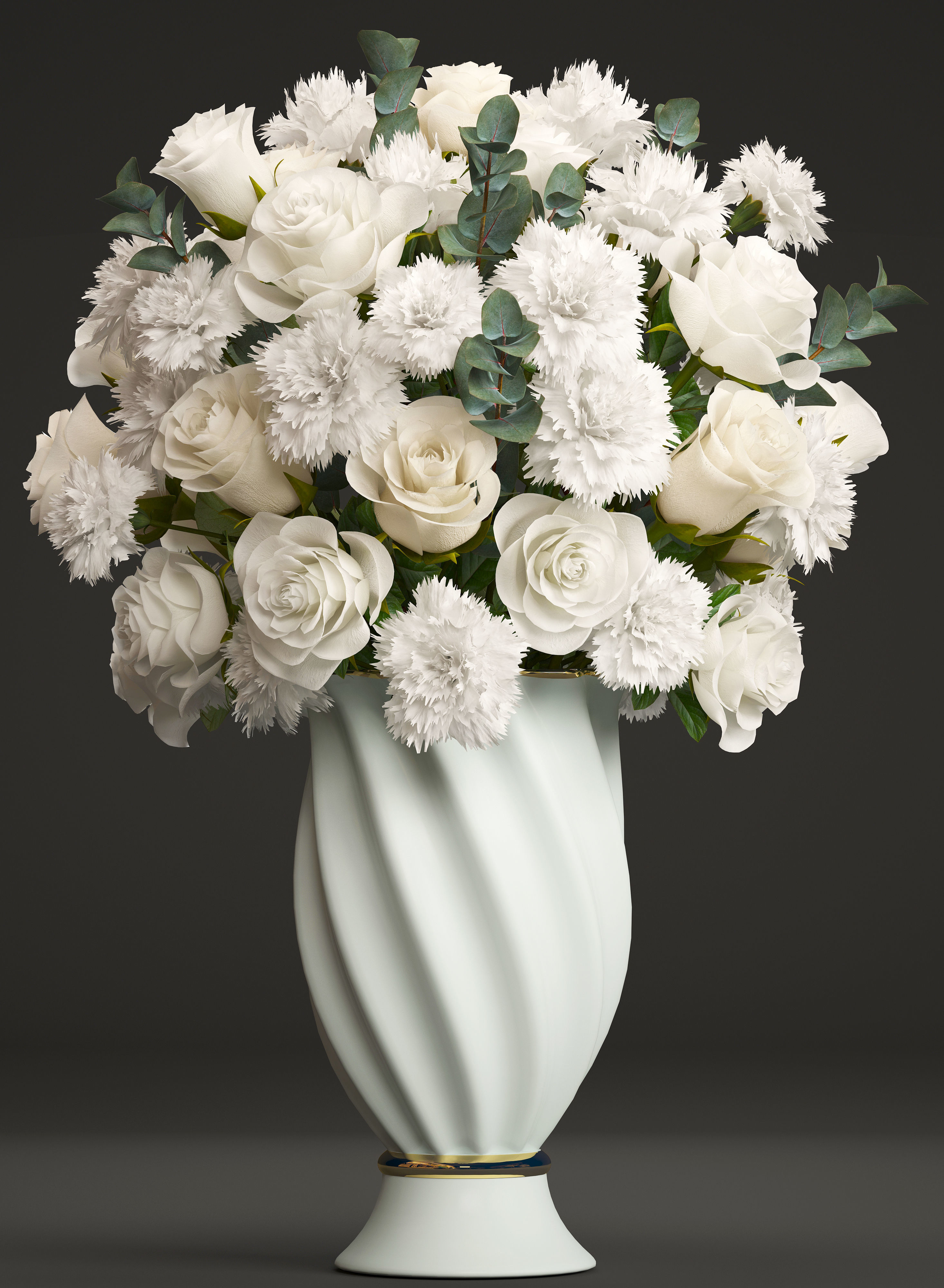 Bouquet of white flowers 3D | CGTrader