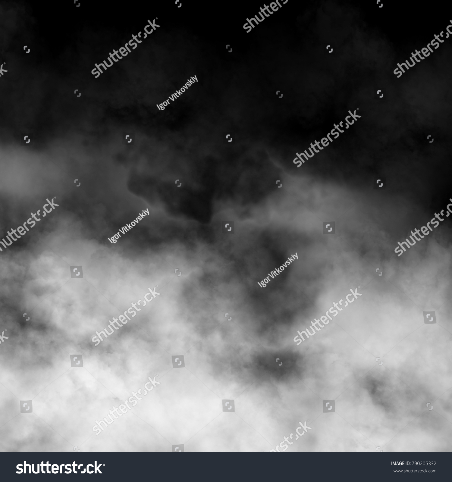 White Fog Mist Effect On Black Stock Illustration 790205332 ...