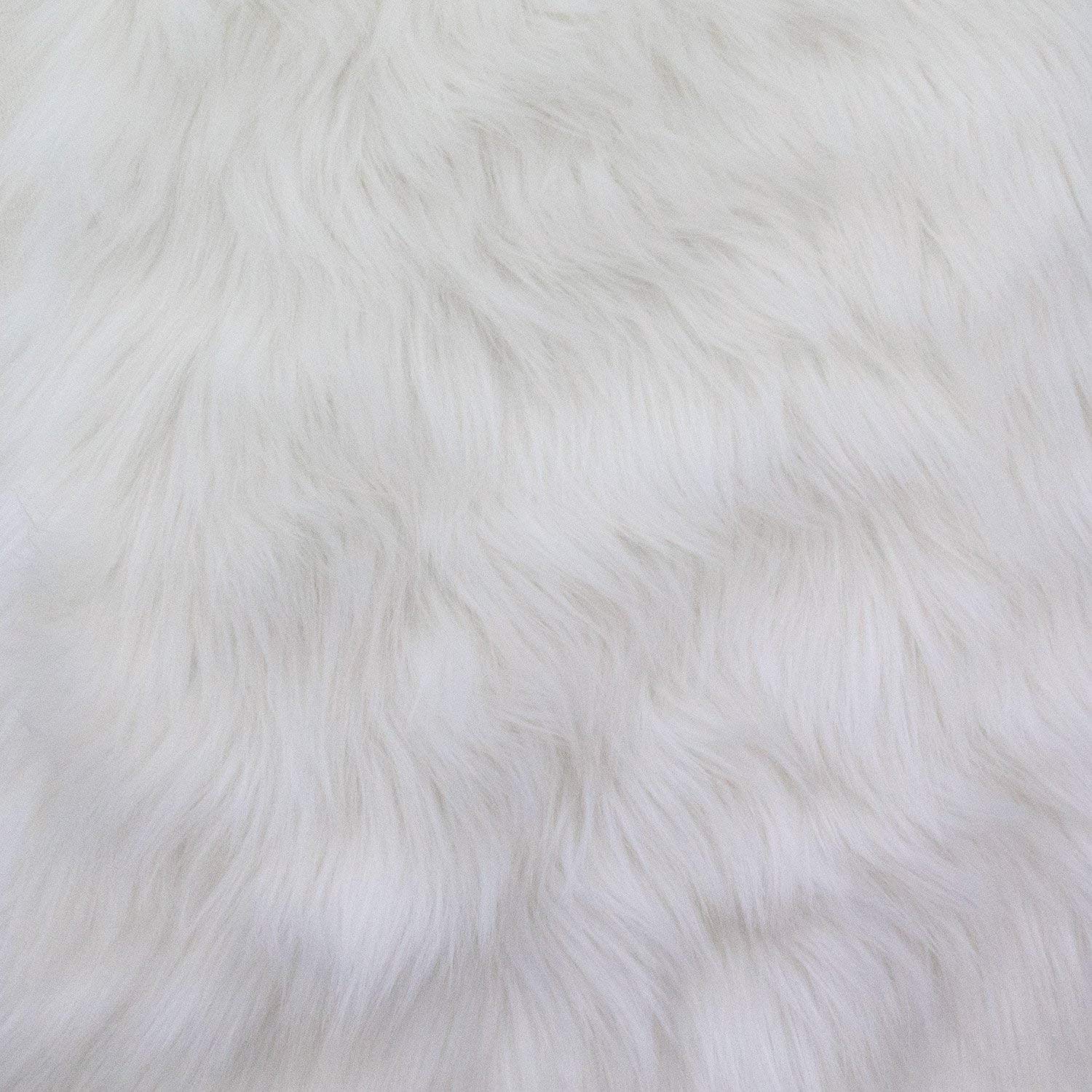 Amazon.com: Faux Fur Luxury Shag White 60 Inch Wide Fabric By the ...