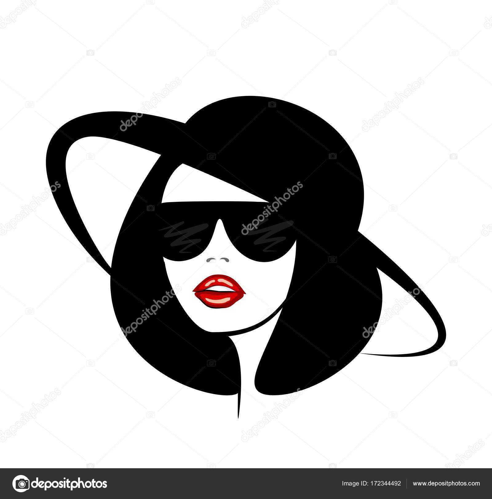 woman's face in stylish sunglasses and hat — Stock Photo © DmylaKl ...
