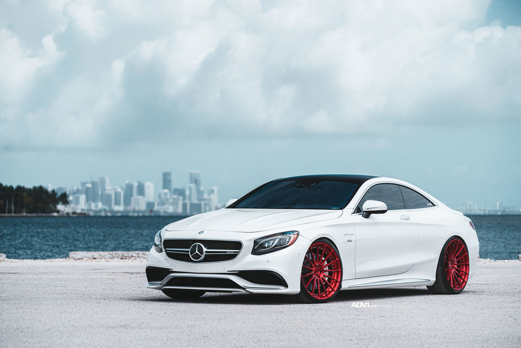 White Beast Gets Red Shoes: Mercedes-Benz S63 AMG With ADV.1 Wheels ...