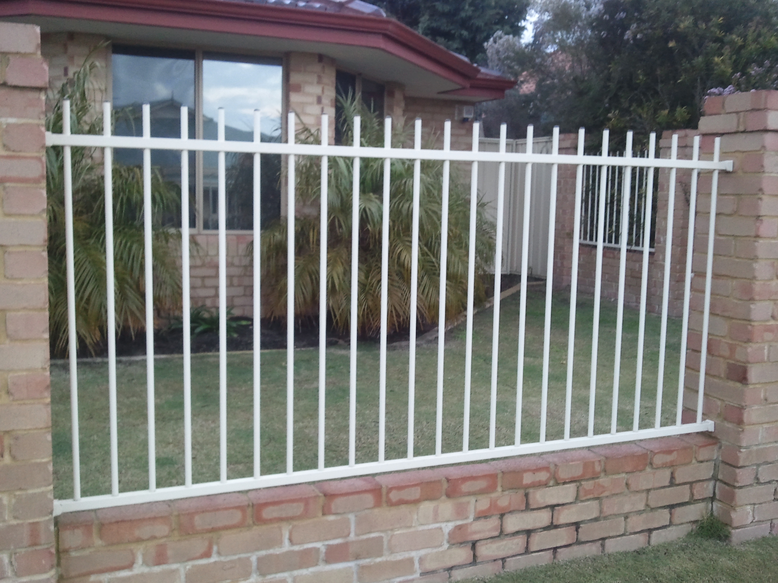 White Metal Fence Panels • Fences Design