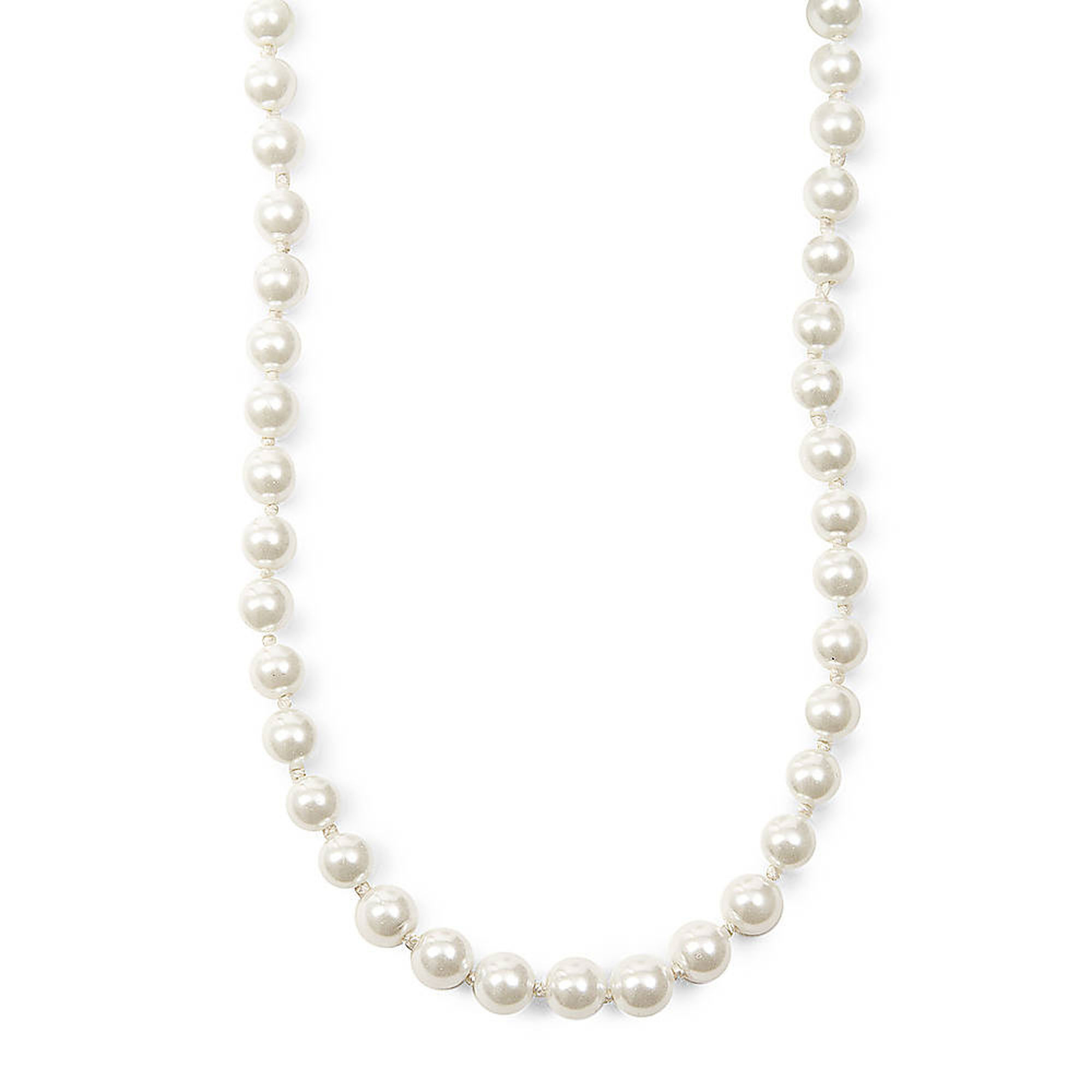 Classic 8MM White Pearl Necklace | Claire's US