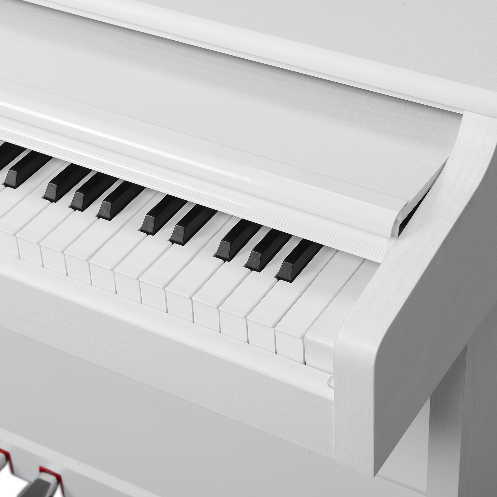 88 Key White Electric Music Digital LCD Piano Keyboard with 3 Pedal ...
