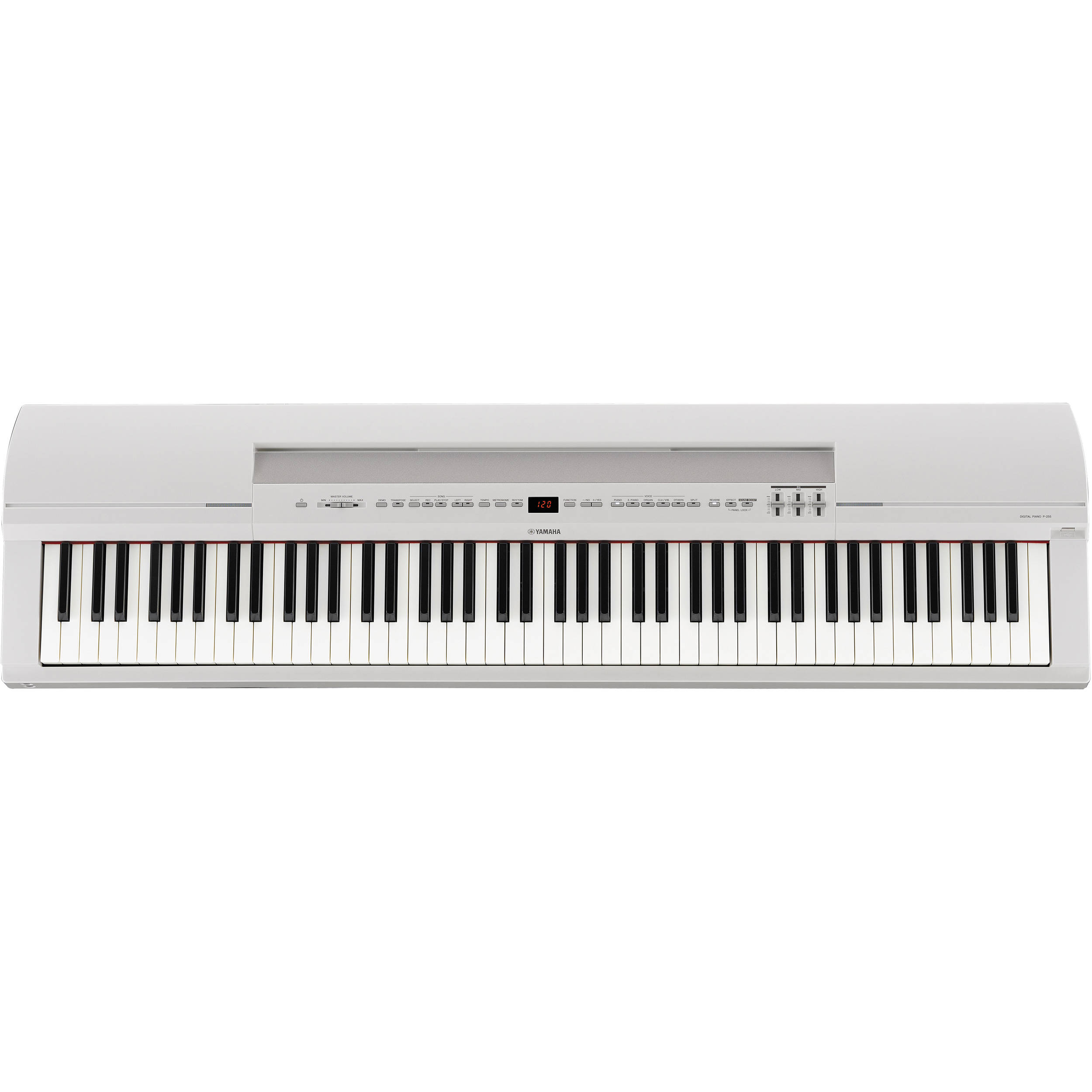 Yamaha P-255WH - Digital Piano (White) P255WH B&H Photo Video