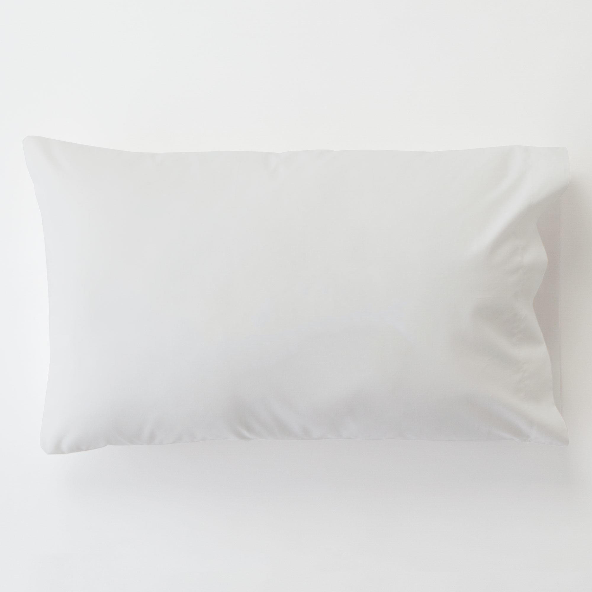 Solid White Toddler Bed Pillow Case with Pillow | Carousel Designs