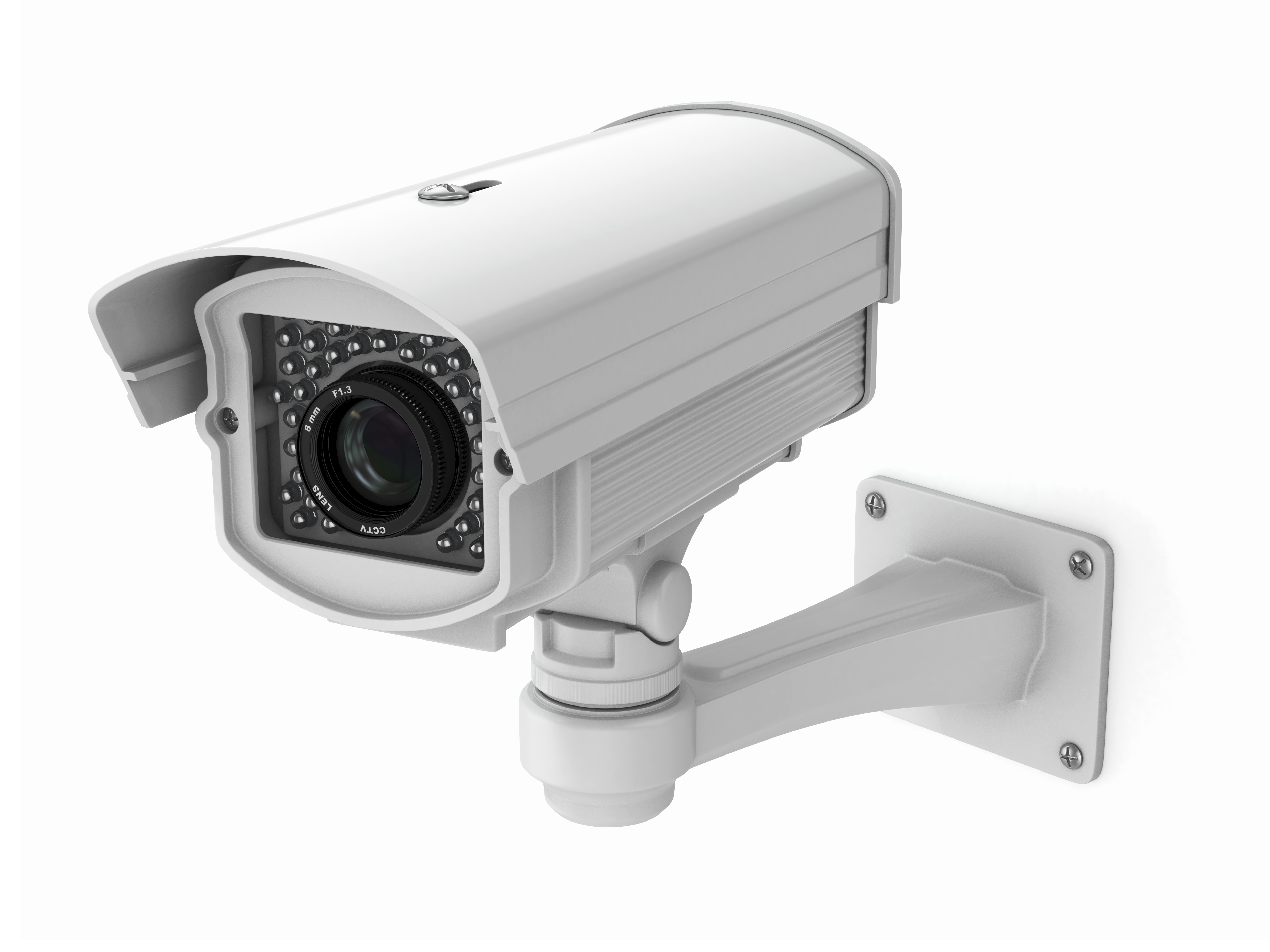 White surveillance cameras photo