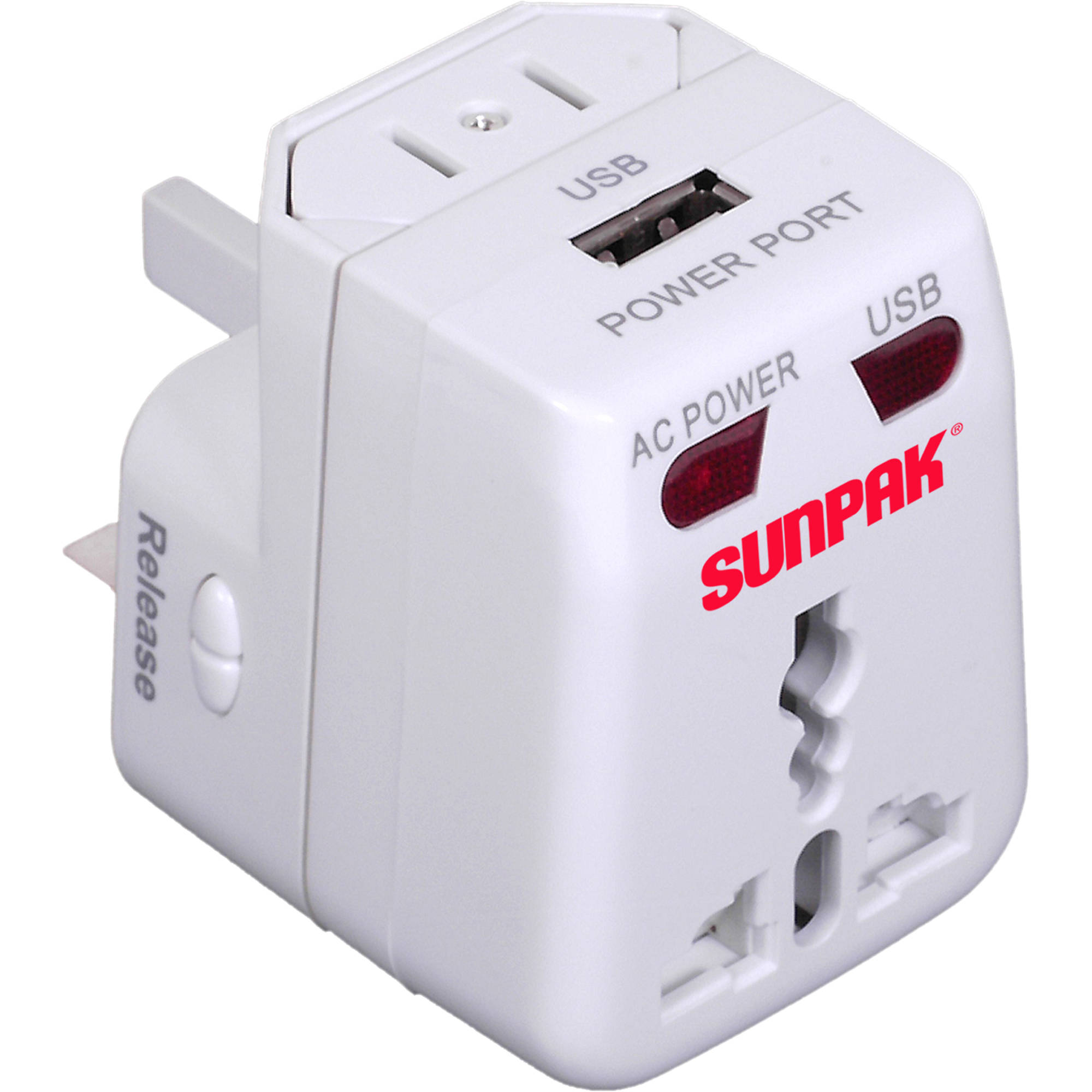 Sunpak Universal Power Adapter (White) TRAVEL-ADAPT B&H Photo