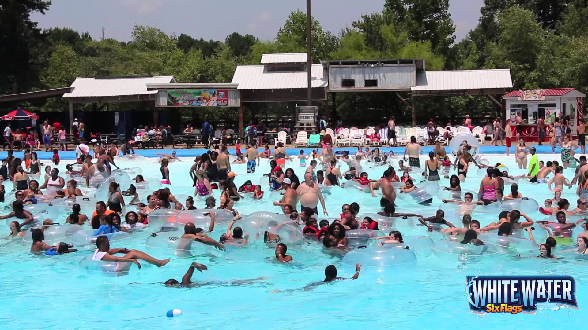 Six Flags White Water: Atlanta Ocean Wave Pool B-Roll - YouTube