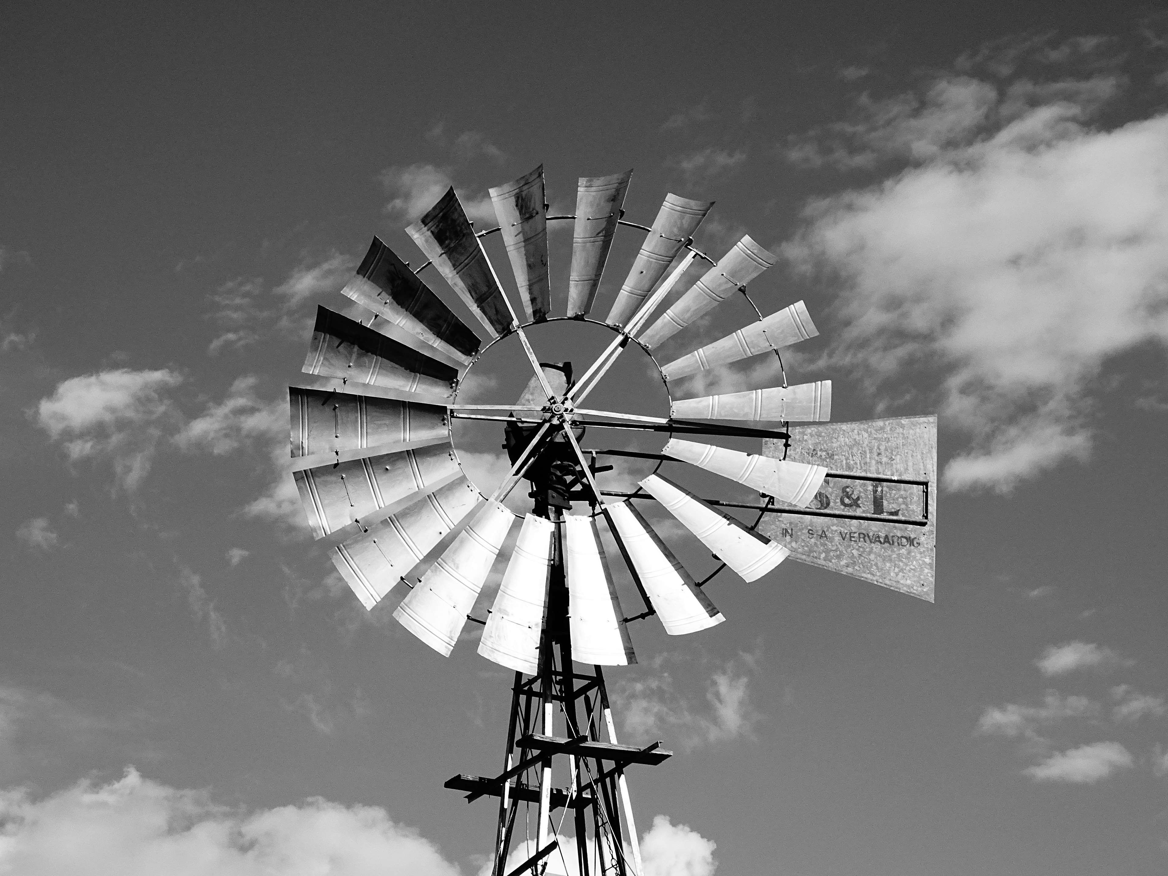 black and white #farm #south africa #windmill #windpomp | wallpapers ...
