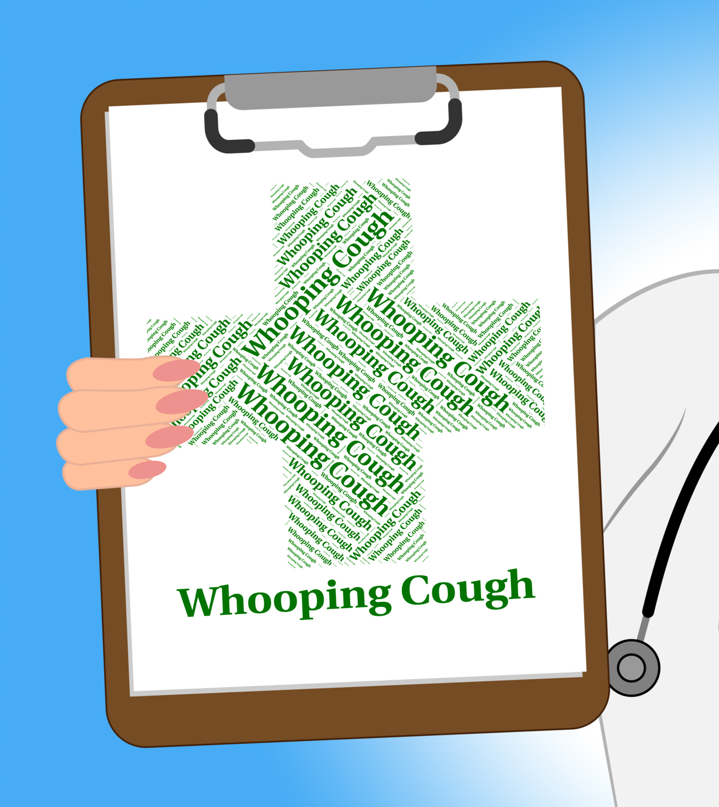 Whooping cough shows poor health and pertussis photo