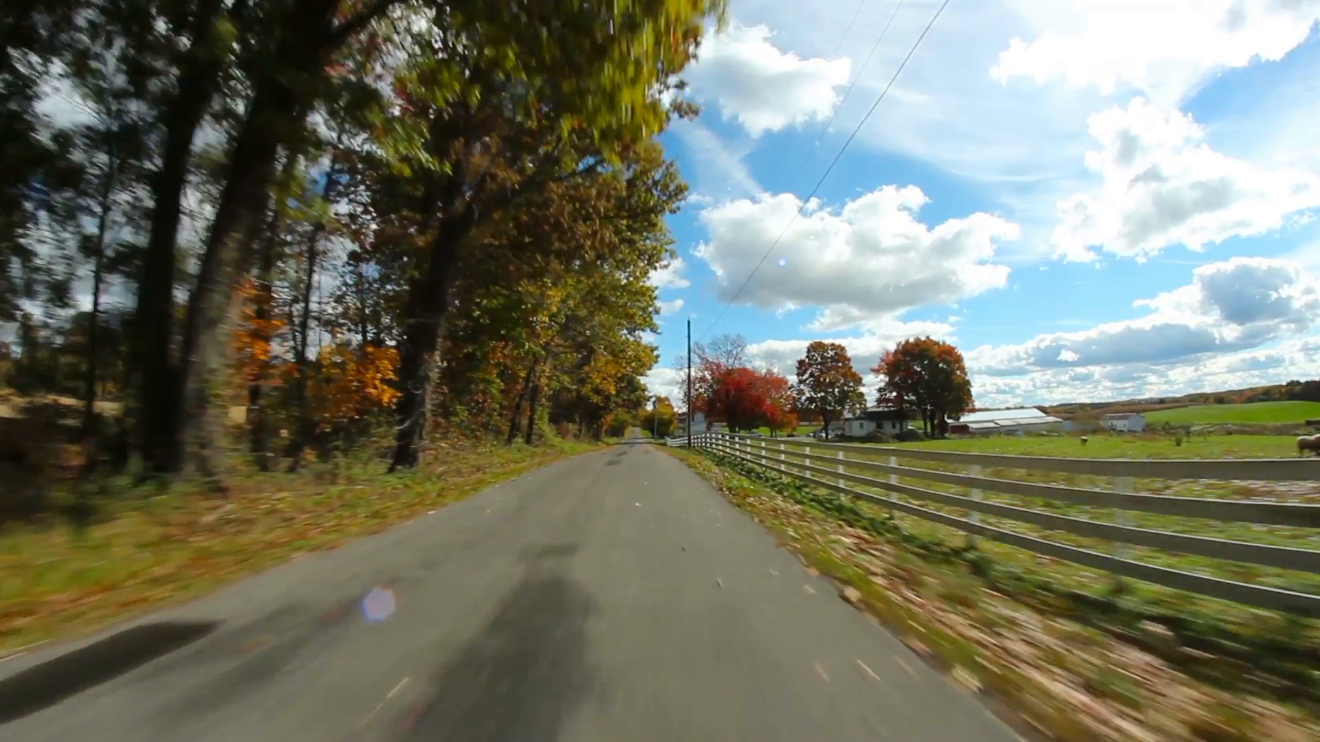 Driving POV Country Road POV Fisheye Wide Angle Stock Video Footage ...