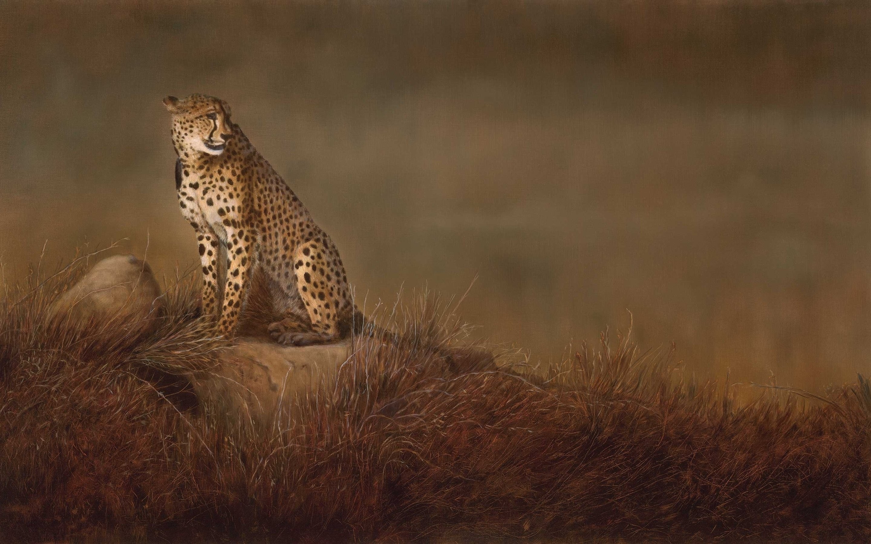 Animals: Cat Wild Painting Cheetah Art Animated Animal Live ...