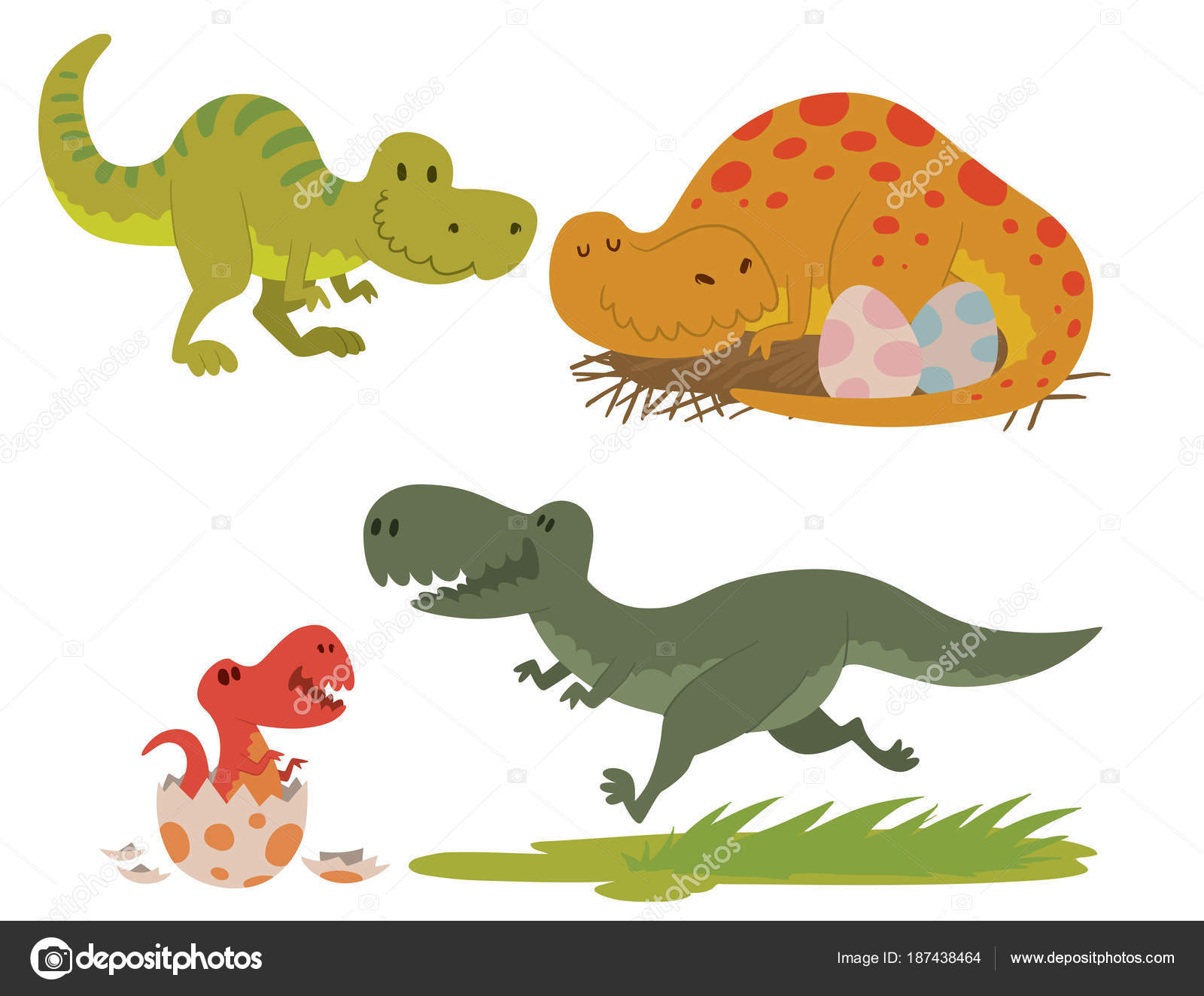 Dinosaurs vector dino animal tyrannosaurus t-rex danger creature ...