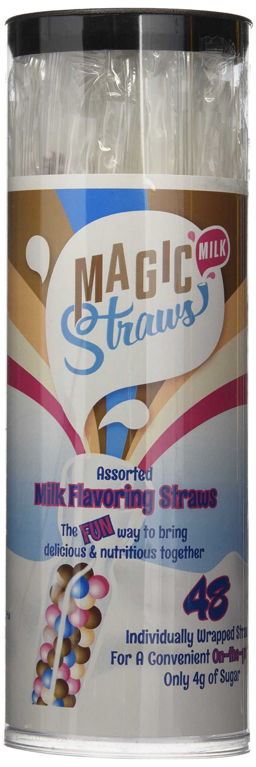 Amazon.com : 4 Packs Official Milk Magic Flavored Straws - Chocolate ...