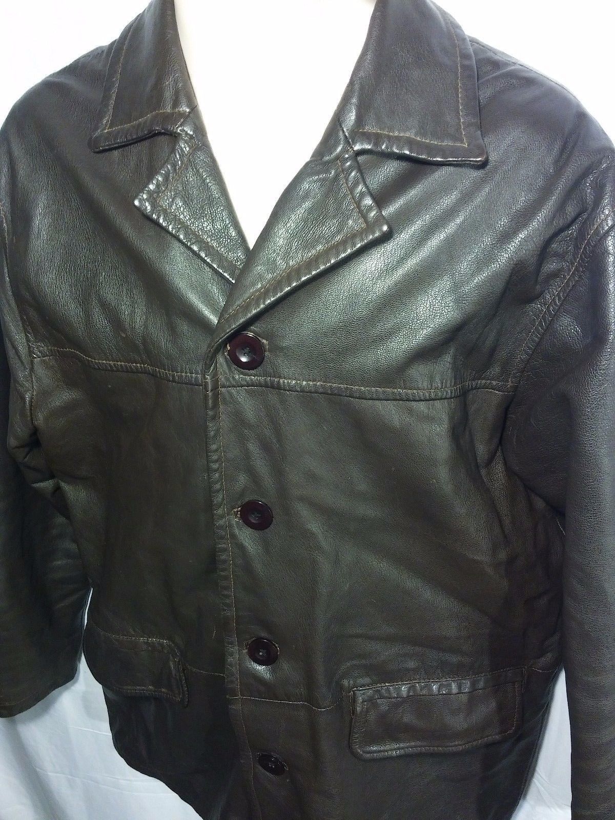 VINTAGE MEN'S Dean Winchester Leather Supernatural Style Coat Brown ...