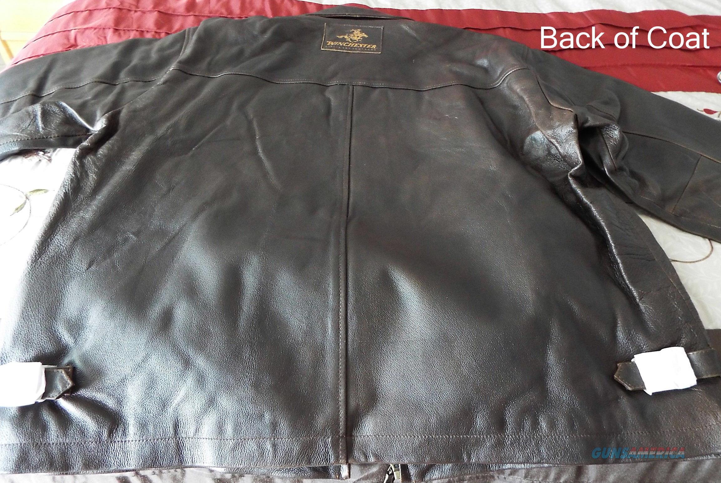 Winchester Leather Coat Jacket Distressed Lined... for sale