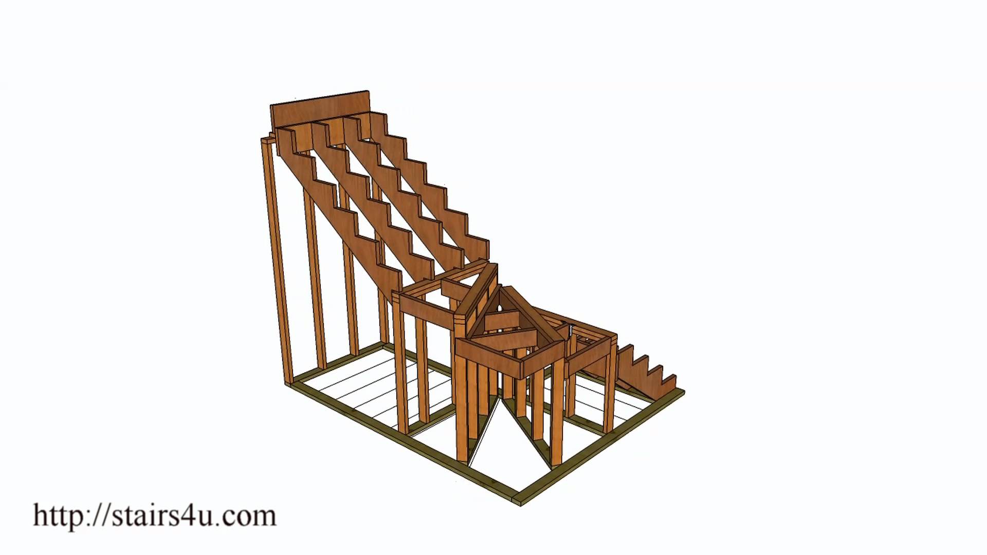 How To Build And Frame Winding Stairs – Example 2 - YouTube
