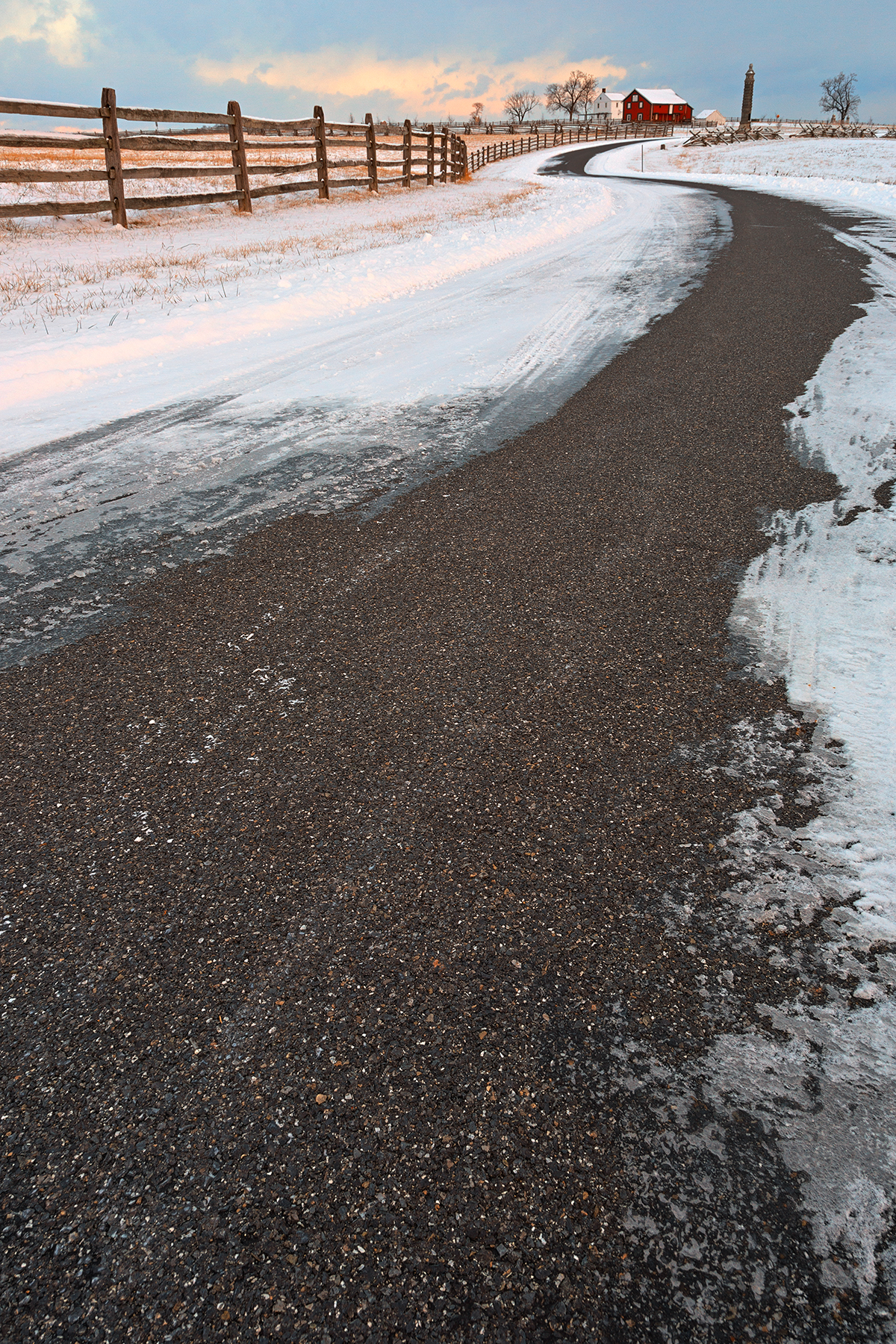 Winding Winter Road - HDR, America, Picturesque, Serene, Seasonal, HQ Photo