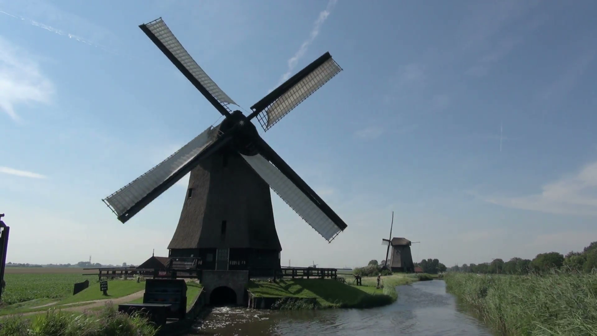 Windmill Turning in Dutch Countryside Stock Video Footage - VideoBlocks