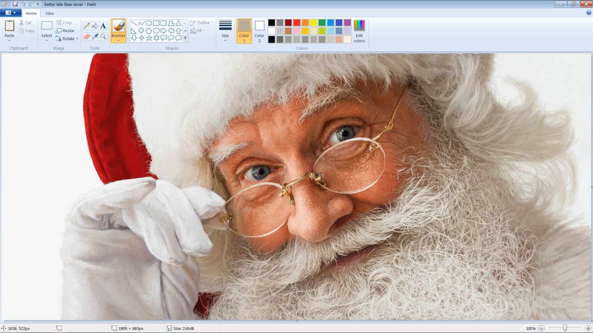 Unbelievably Realistic Microsoft Paint Art : Santa Claus Speed ...