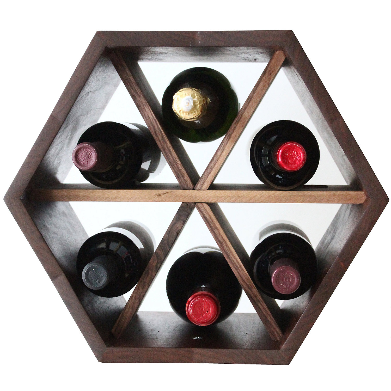 Honeycomb Modular Wine Rack with Dividers (Walnut) - Wine Enthusiast