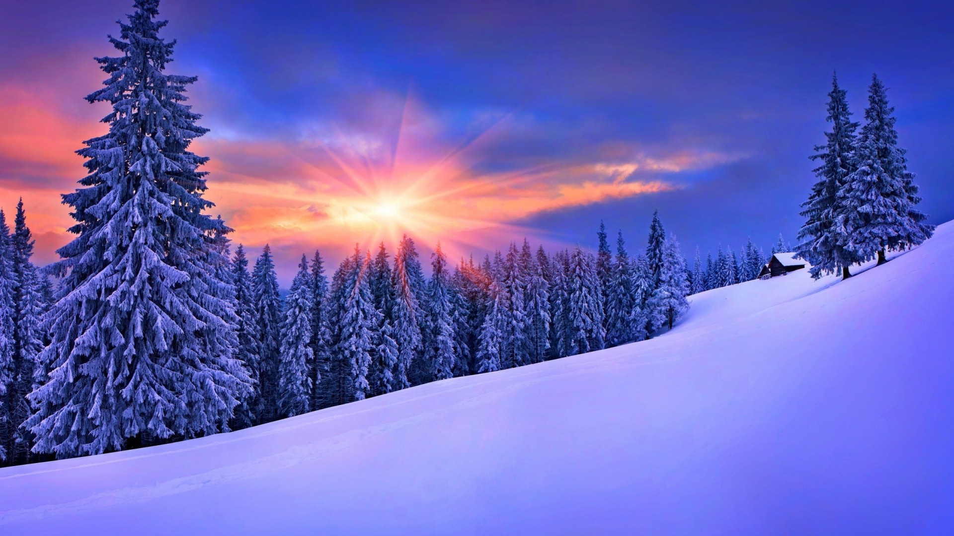 Free photo: Winter Landscape - Calm, Clouds, Cold - Free Download - Jooinn