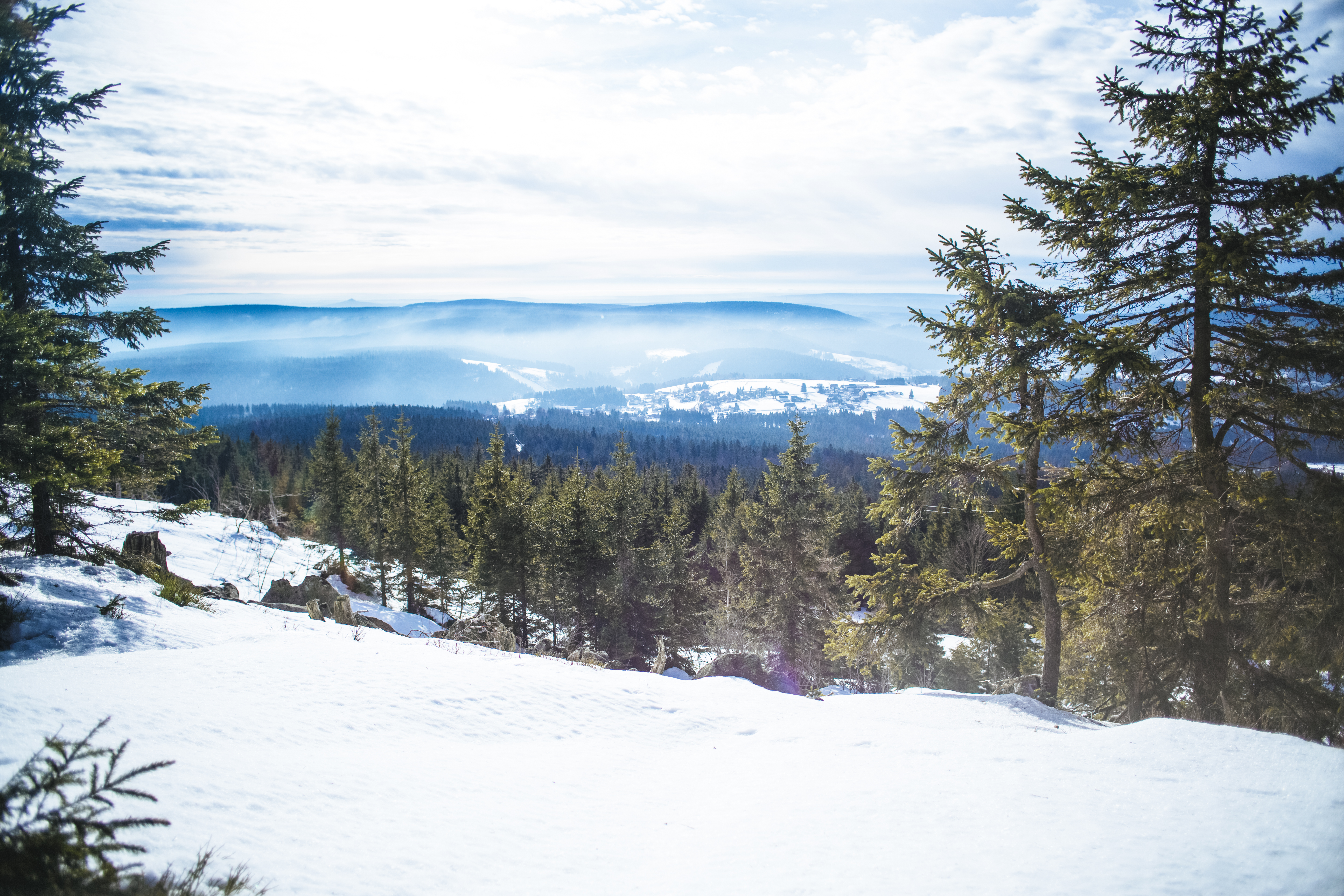 Winter Landscape Ochsenkopf Bayer Oberfranken, Adventure, Sky, Mountain, Mountainside, HQ Photo