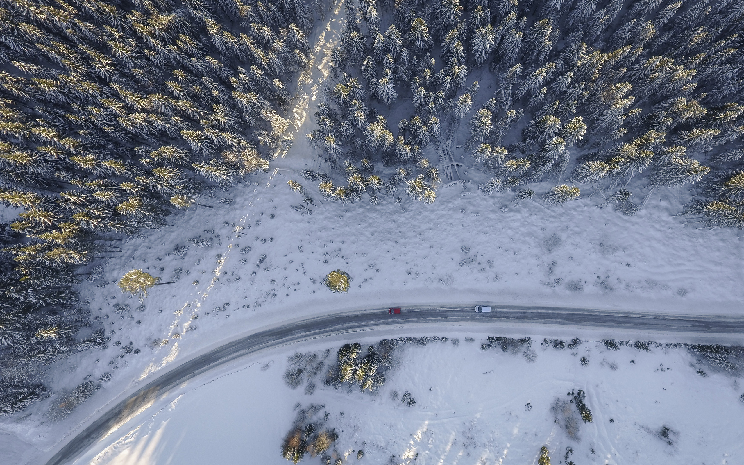 Daily Wallpaper: Winter Road #1 | I Like To Waste My Time