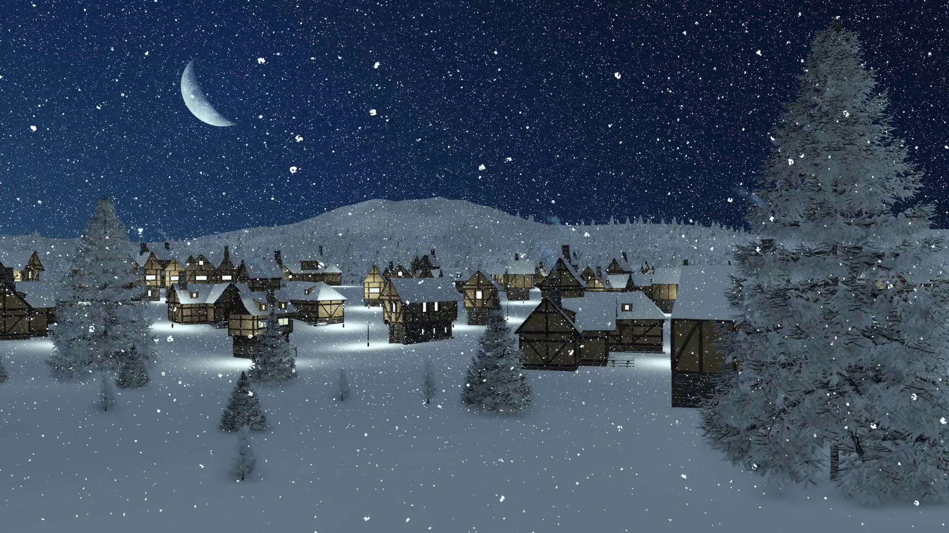 Dreamlike winter scenery. Snowbound traditional european township ...