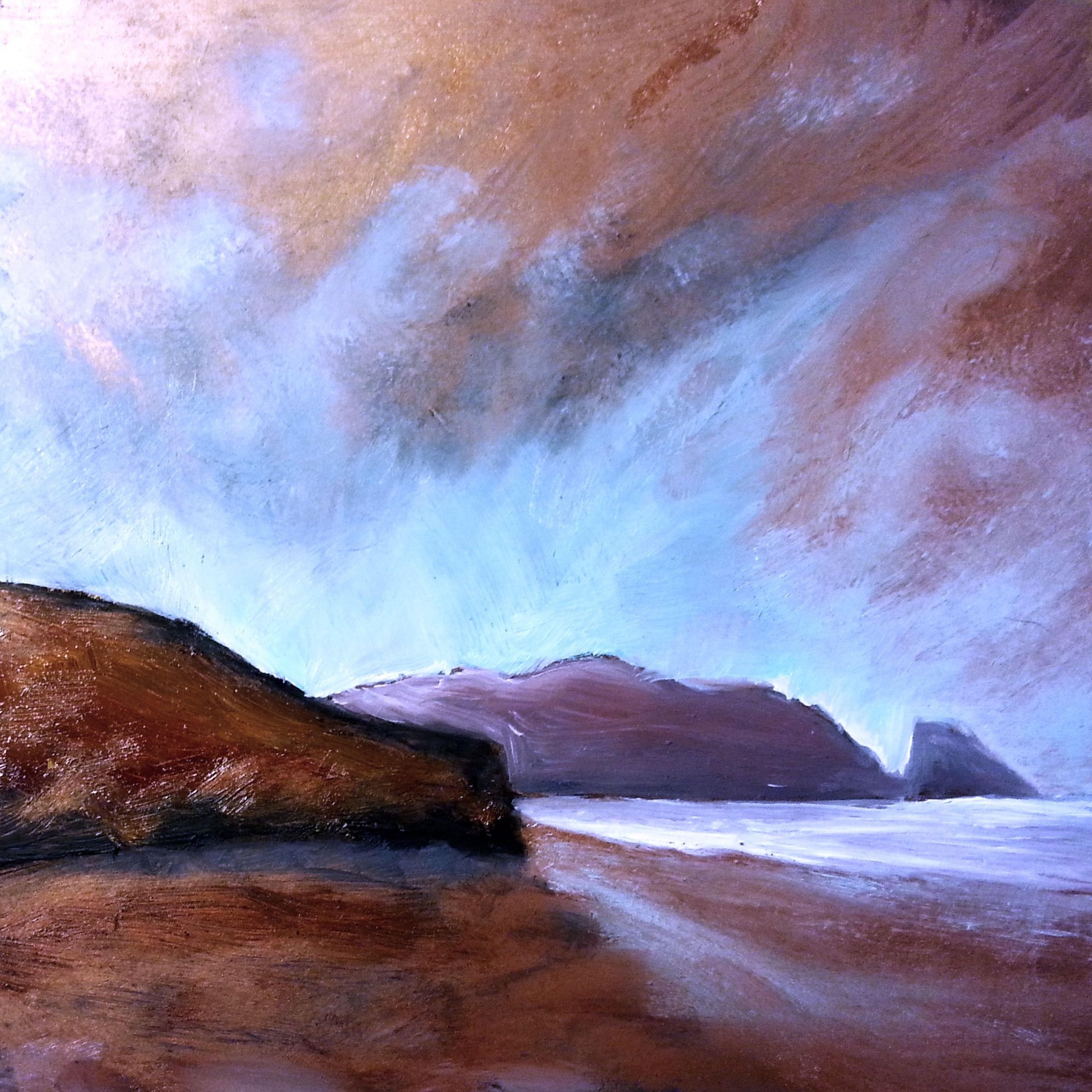 Ray Burnell Artwork: winter seascape | Original Painting Oil ...