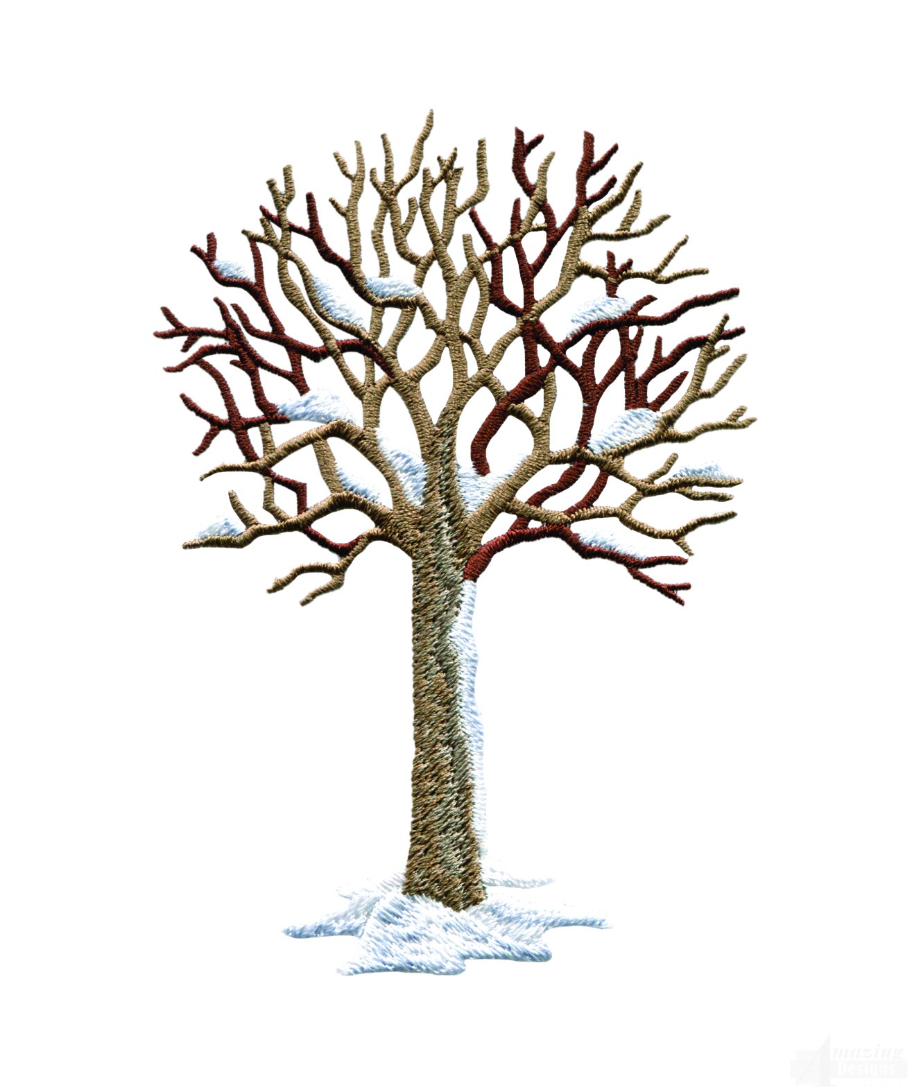 Winter Tree Embroidery Design