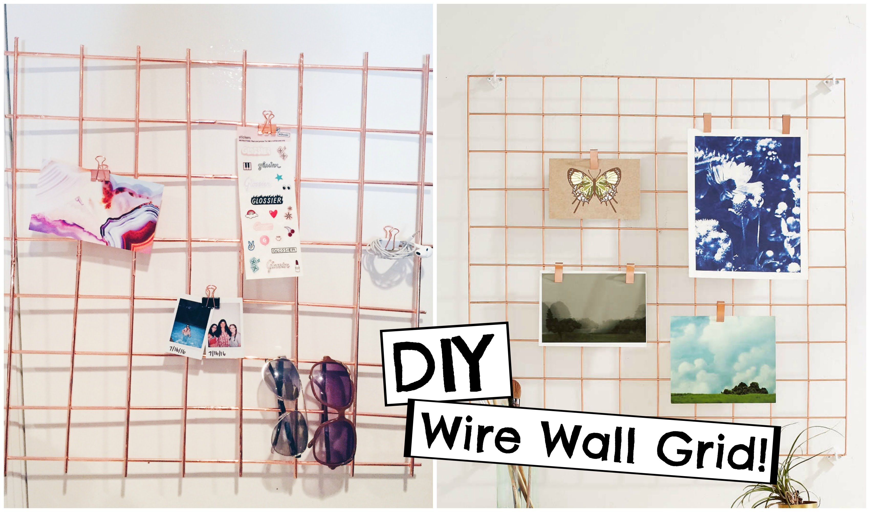 DIY Urban Outfitters Inspired Copper Wire Wall Grid | Back to School ...