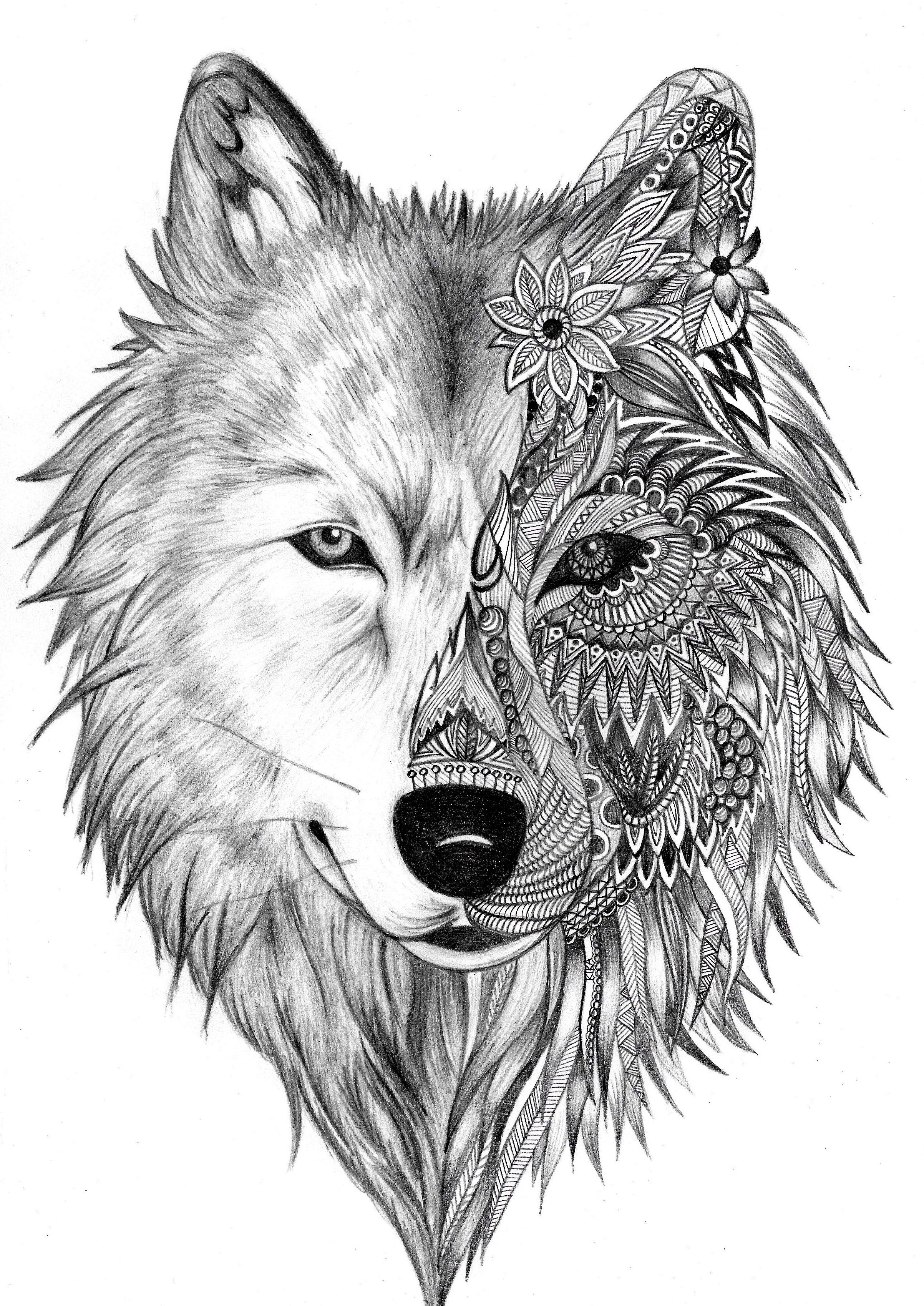 Wolf Tattoo Zentlange … | Pinteres…