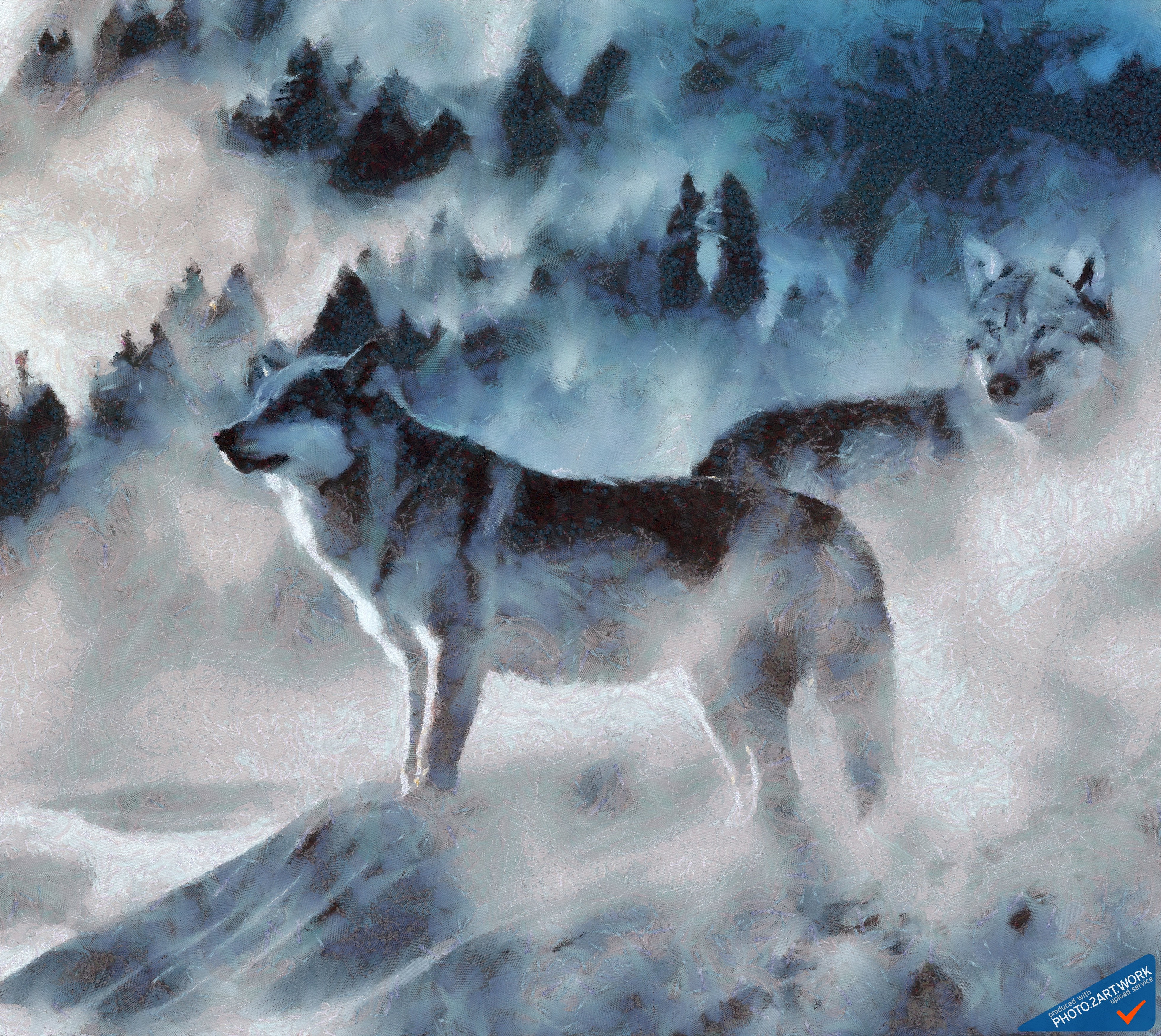 Wolf - ID: 16217-202742-9293, 2art.work, Surreal, Pack, Predator, HQ Photo