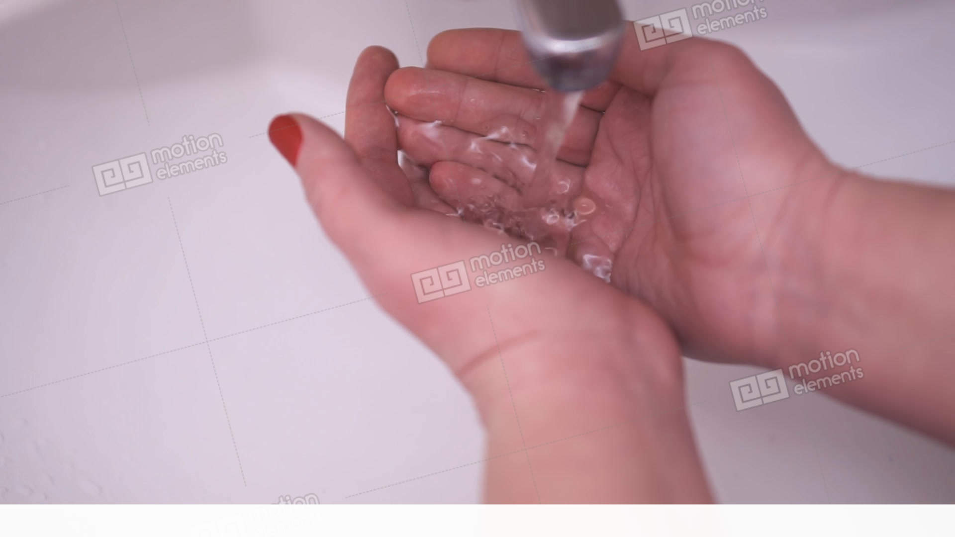 Woman Starts Washing Hands. Girl Cleaning Hand Stock video footage ...