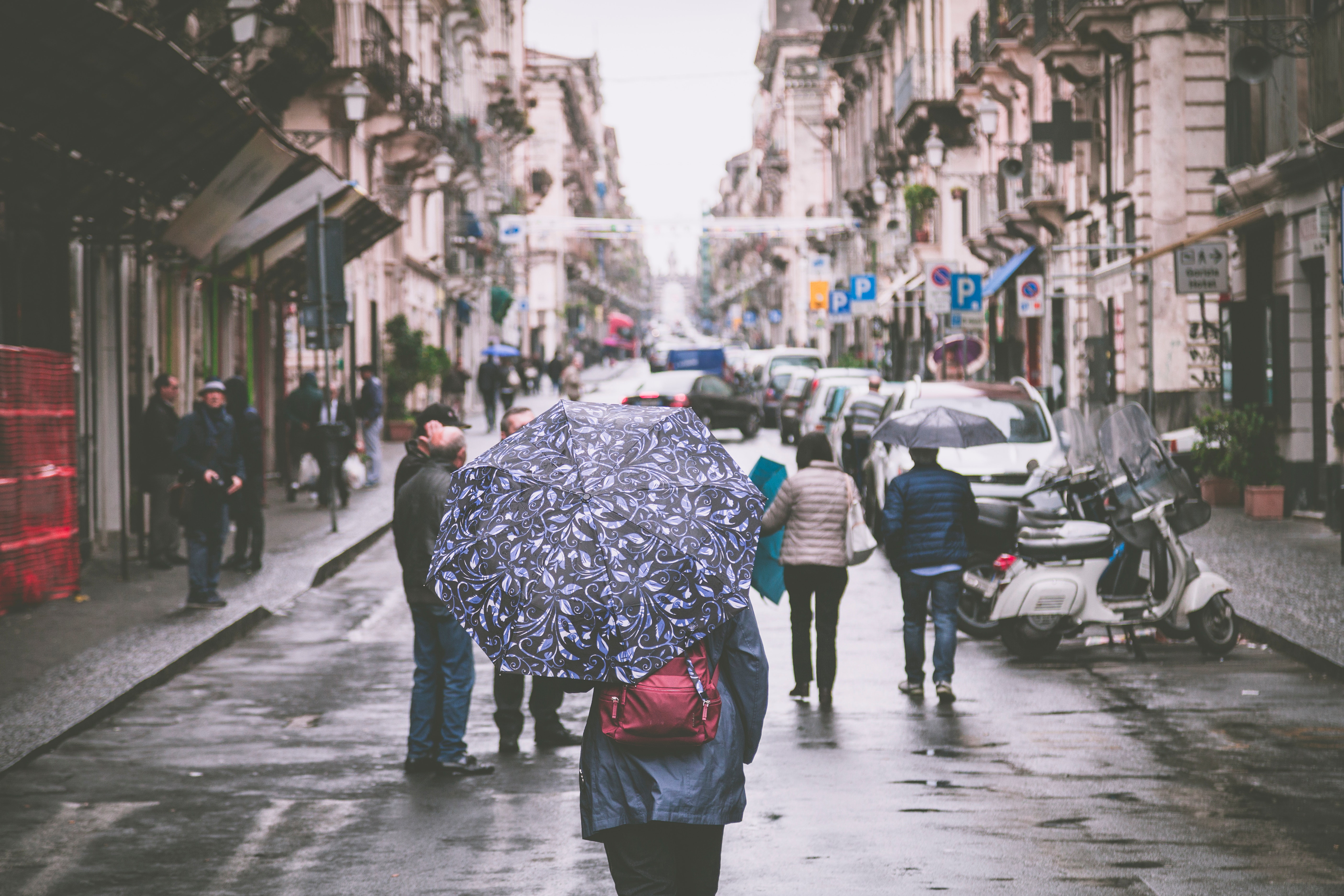 Woman holding umbrella photo