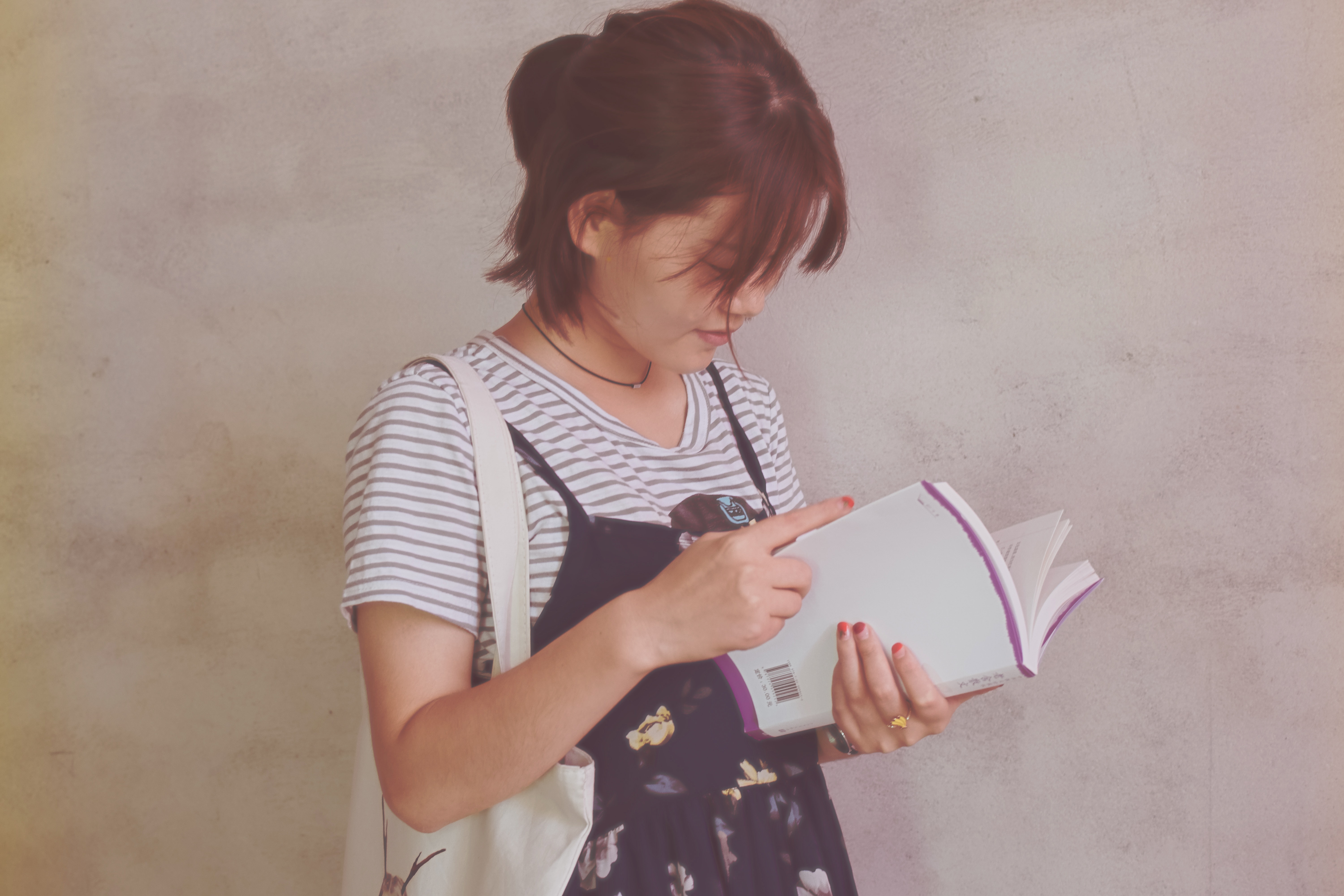 Woman Holding White Book, Adolescent, Smile, Young, Woman, HQ Photo