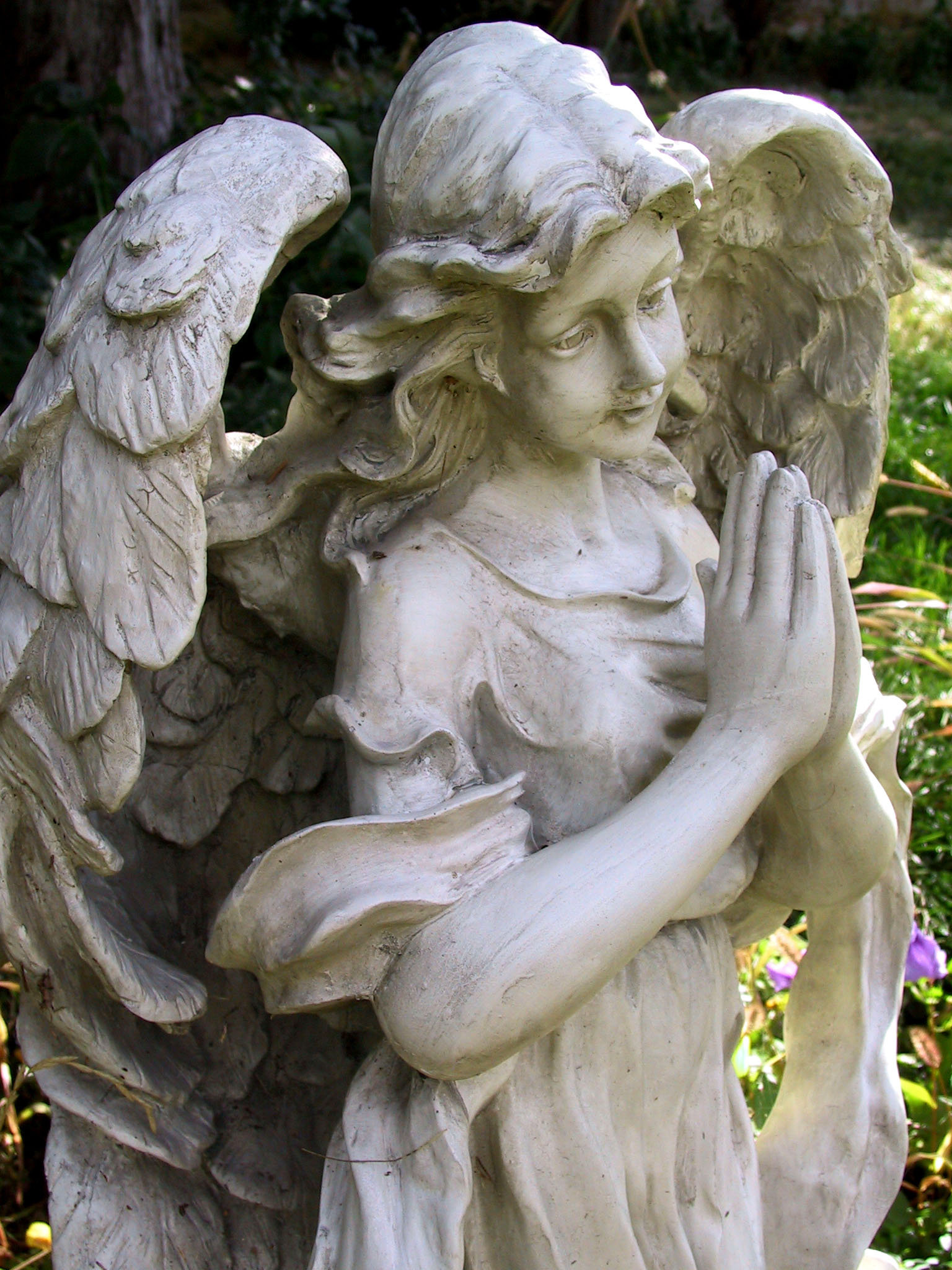 Praying Angel Statue 1 by Falln-Stock on DeviantArt