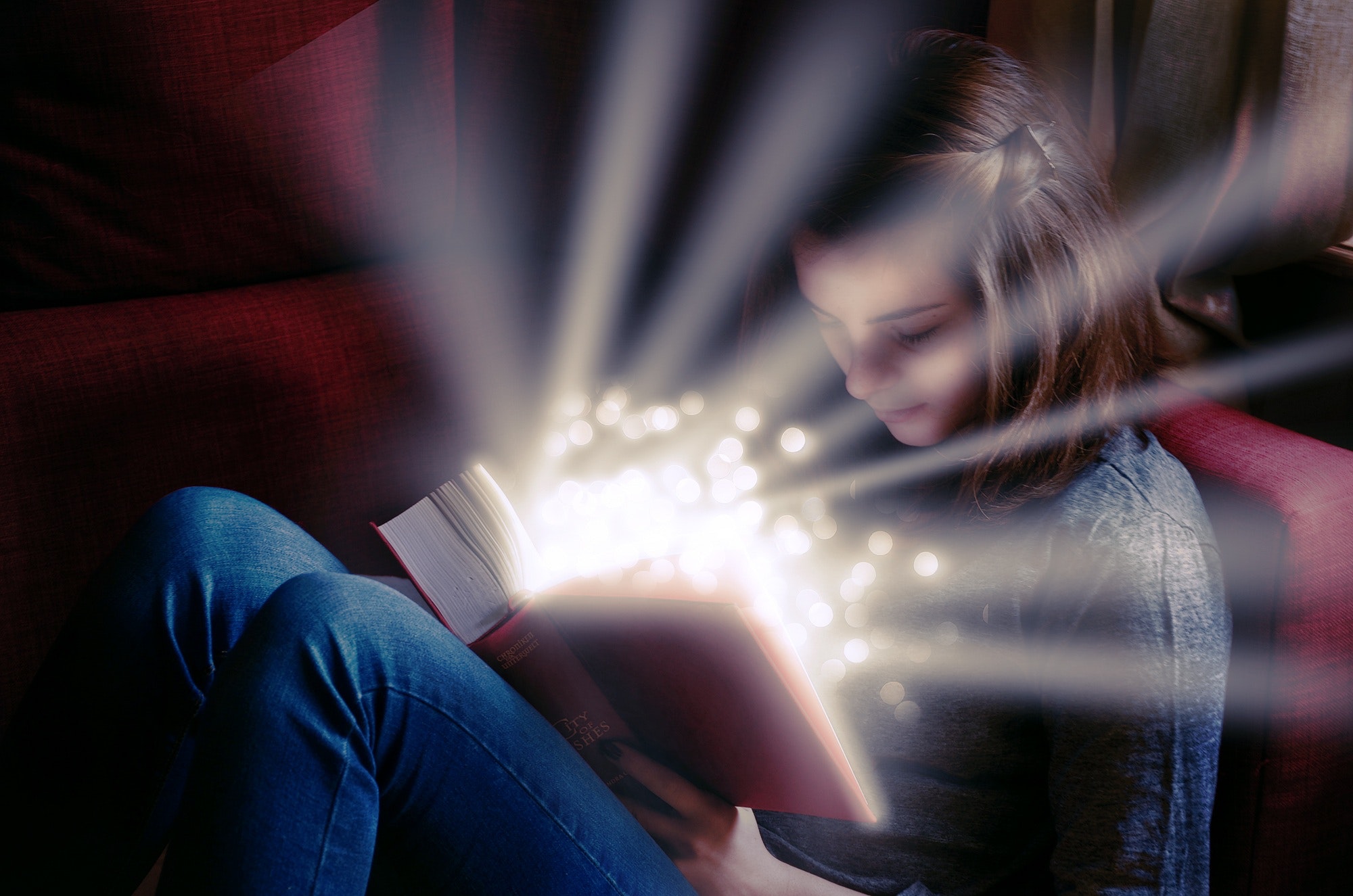 Woman Reading a Book, Blur, Literature, Woman, Sparks, HQ Photo