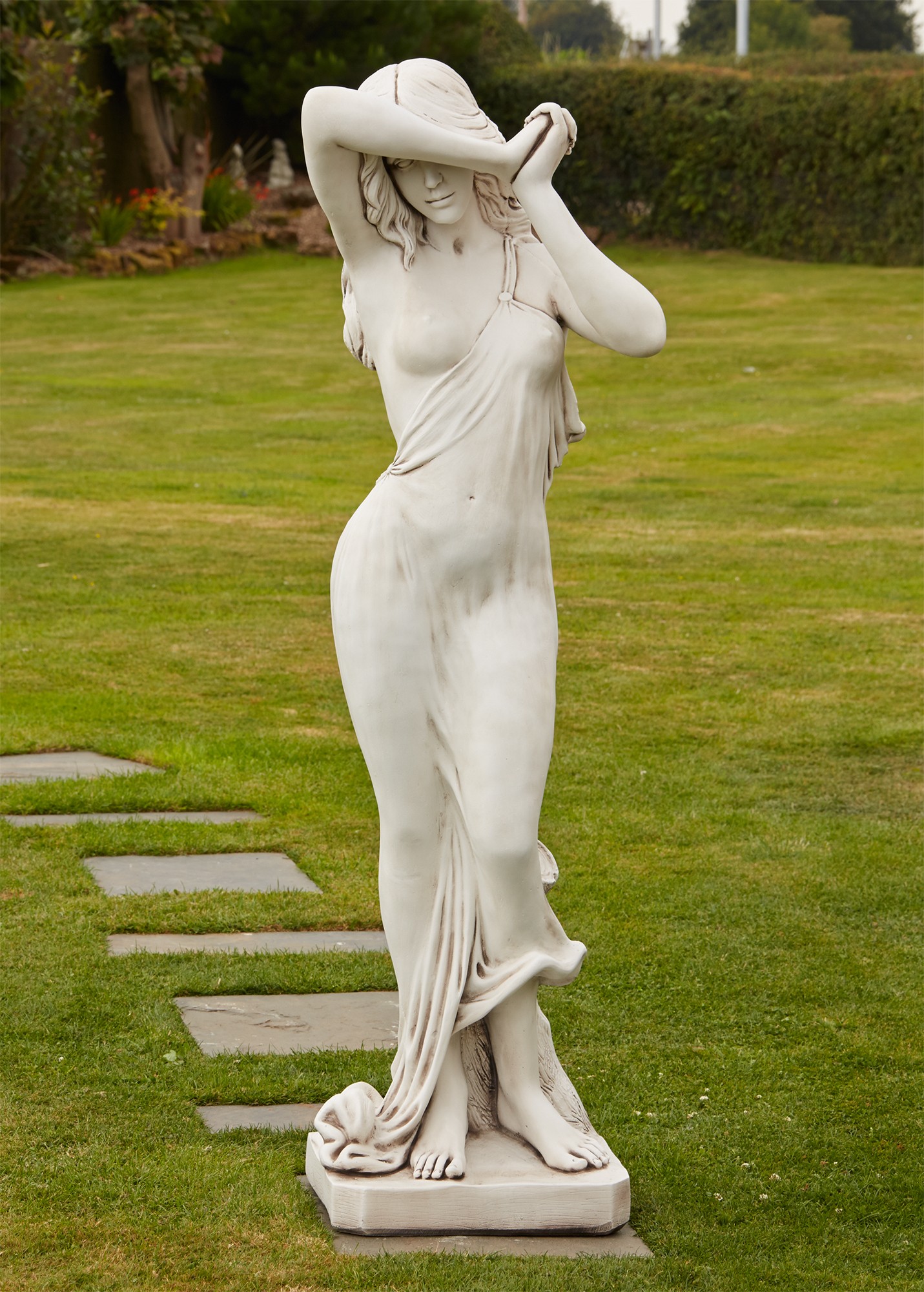 Naked Woman Figurine Stone Sculpture - Large Garden Statue | S&S Shop
