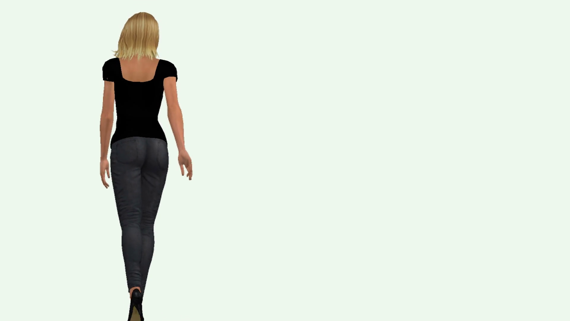 Blonde Woman Walking Away Left Of Frame Motion Background - Videoblocks